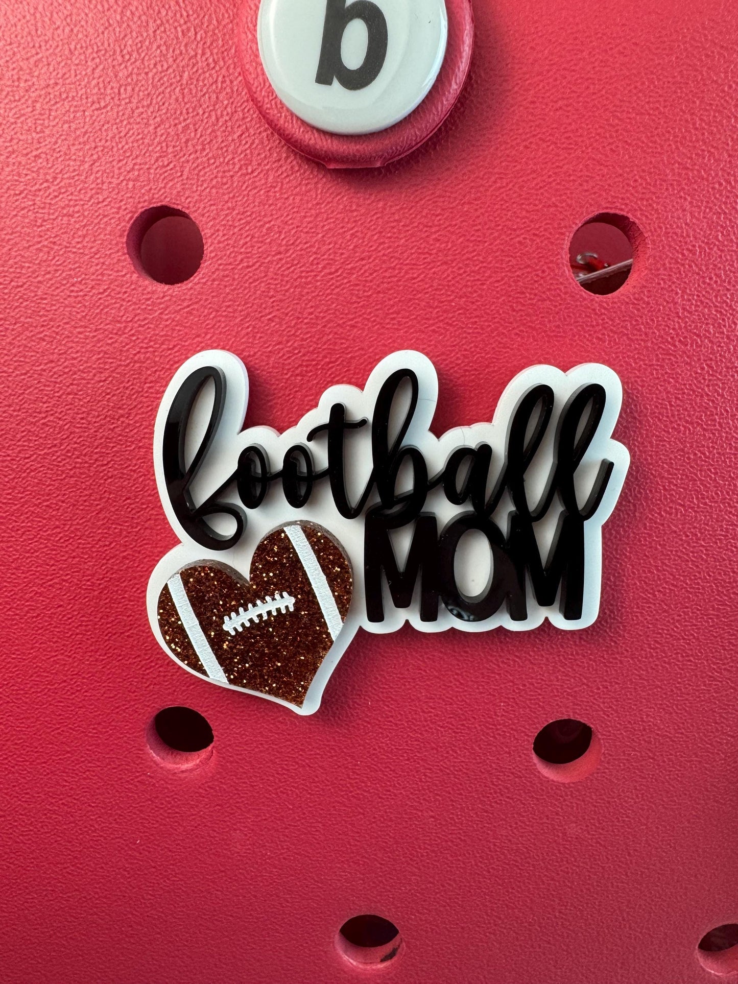 Football Mom Bag Charm: Bogg Style Accessory