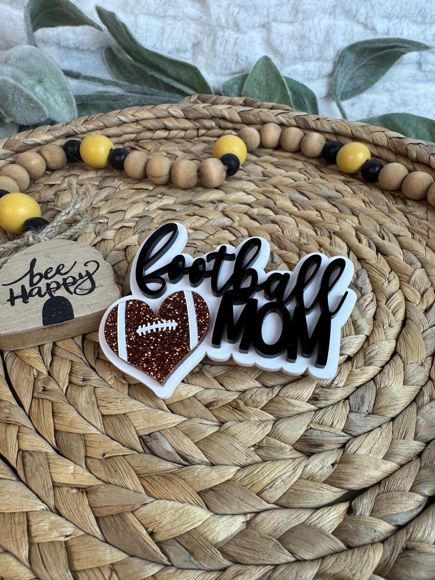 Football Mom Bag Charm: Bogg Style Accessory