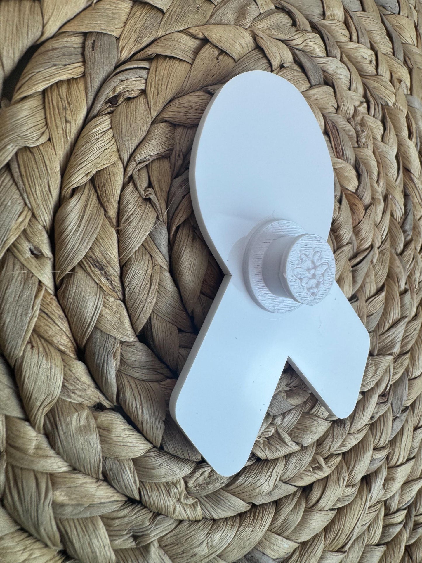 Glitter Awareness Ribbon Bogg Bag Charm: Handmade Cancer Support Accessory