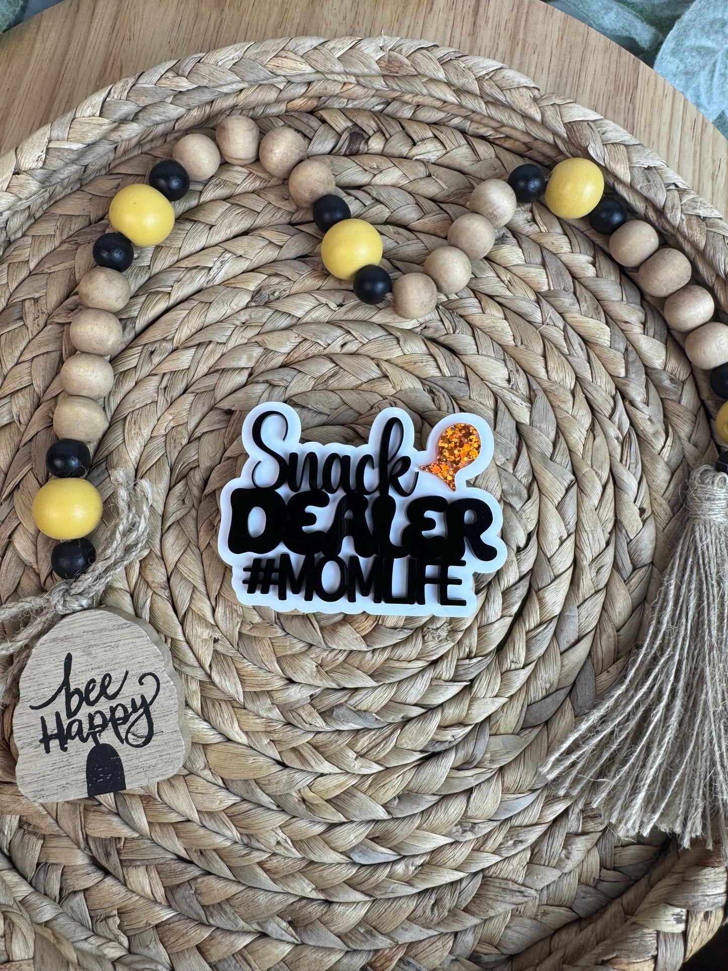 Snack Dealer Momlife Charm for Bogg Bags: Glitter Orange Fish Bogg Bag Bling