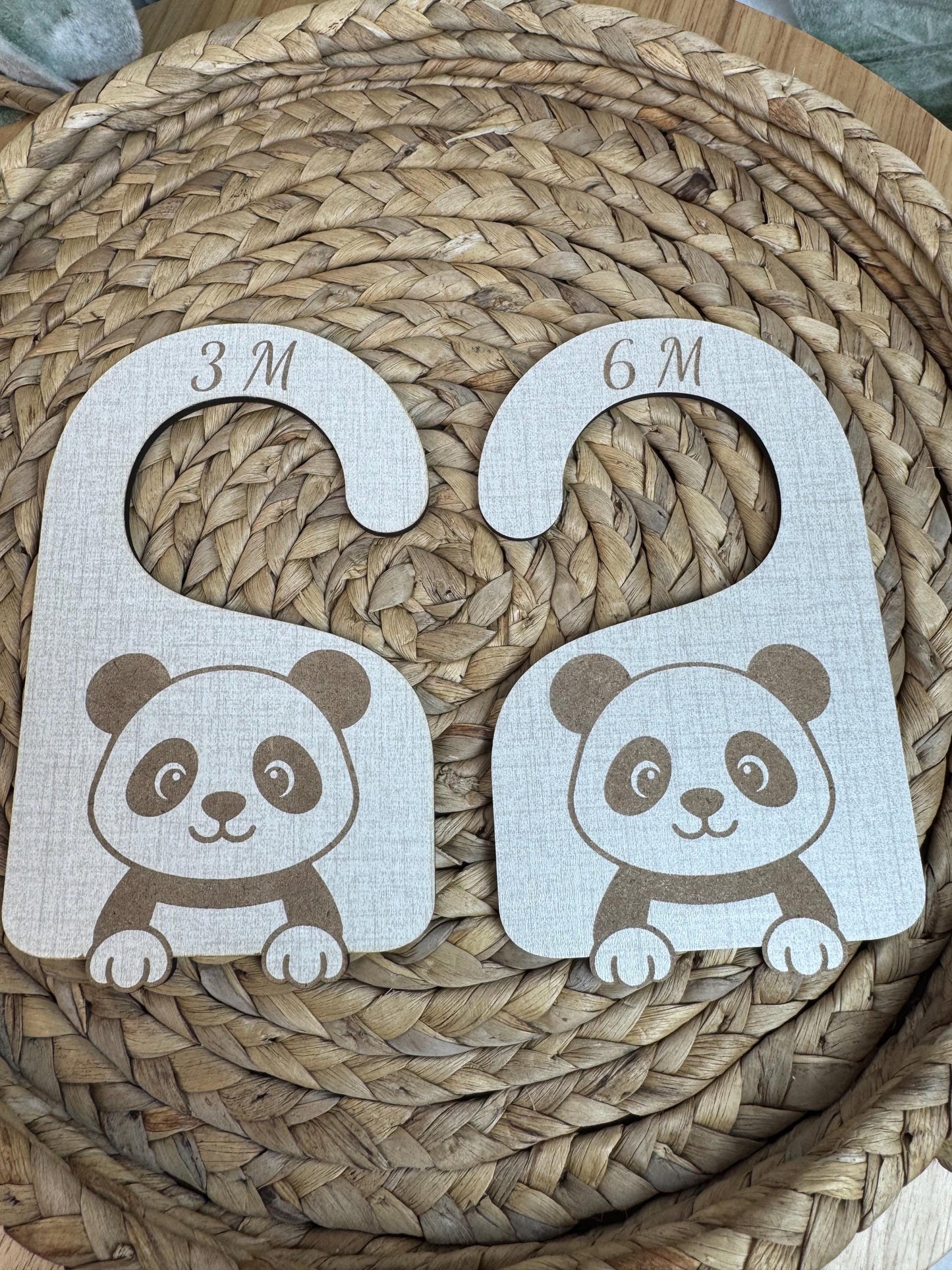 Panda Nursery Closet Dividers: Newborn to 24 Months, Set of 7