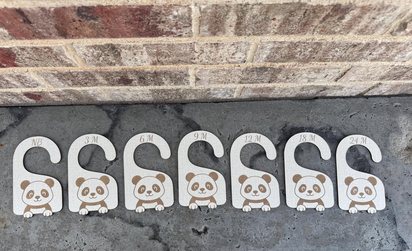 Panda Nursery Closet Dividers: Newborn to 24 Months, Set of 7