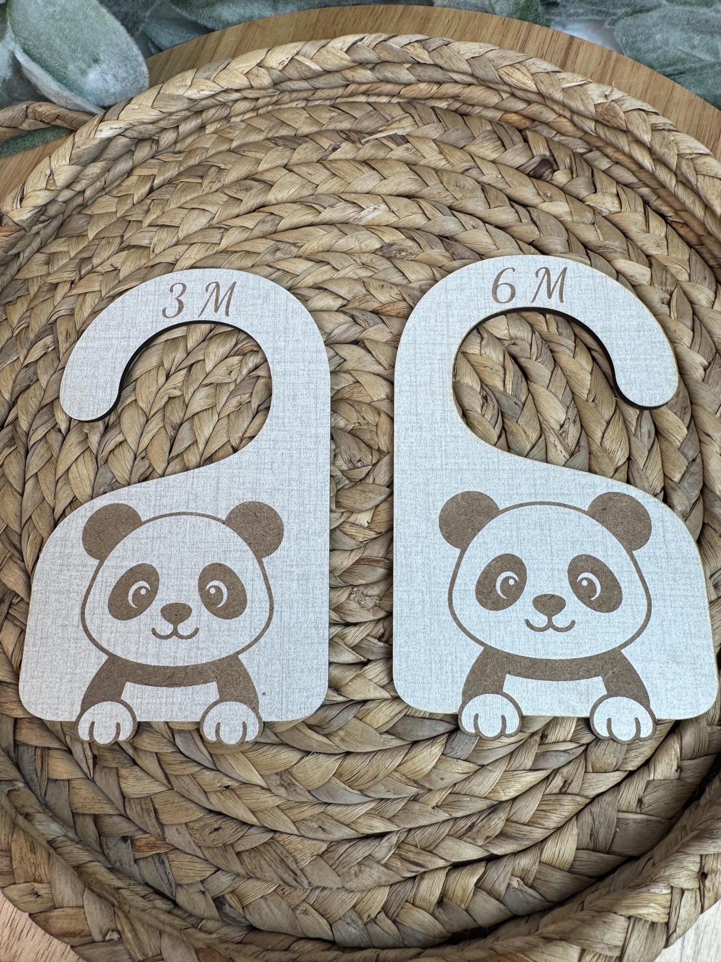 Panda Nursery Closet Dividers: Newborn to 24 Months, Set of 7