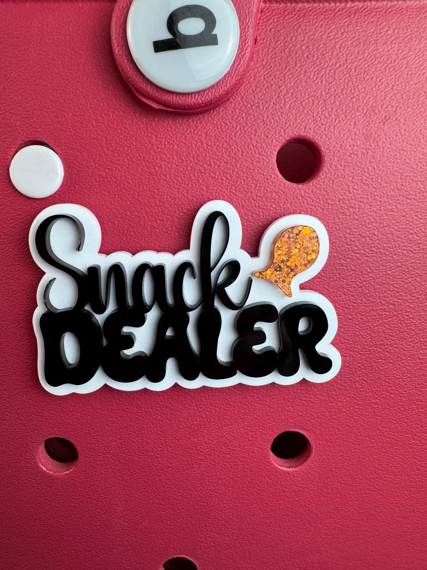 Snack Dealer Bogg Bag Charm: Glitter Orange Fish, Mom Life Accessory