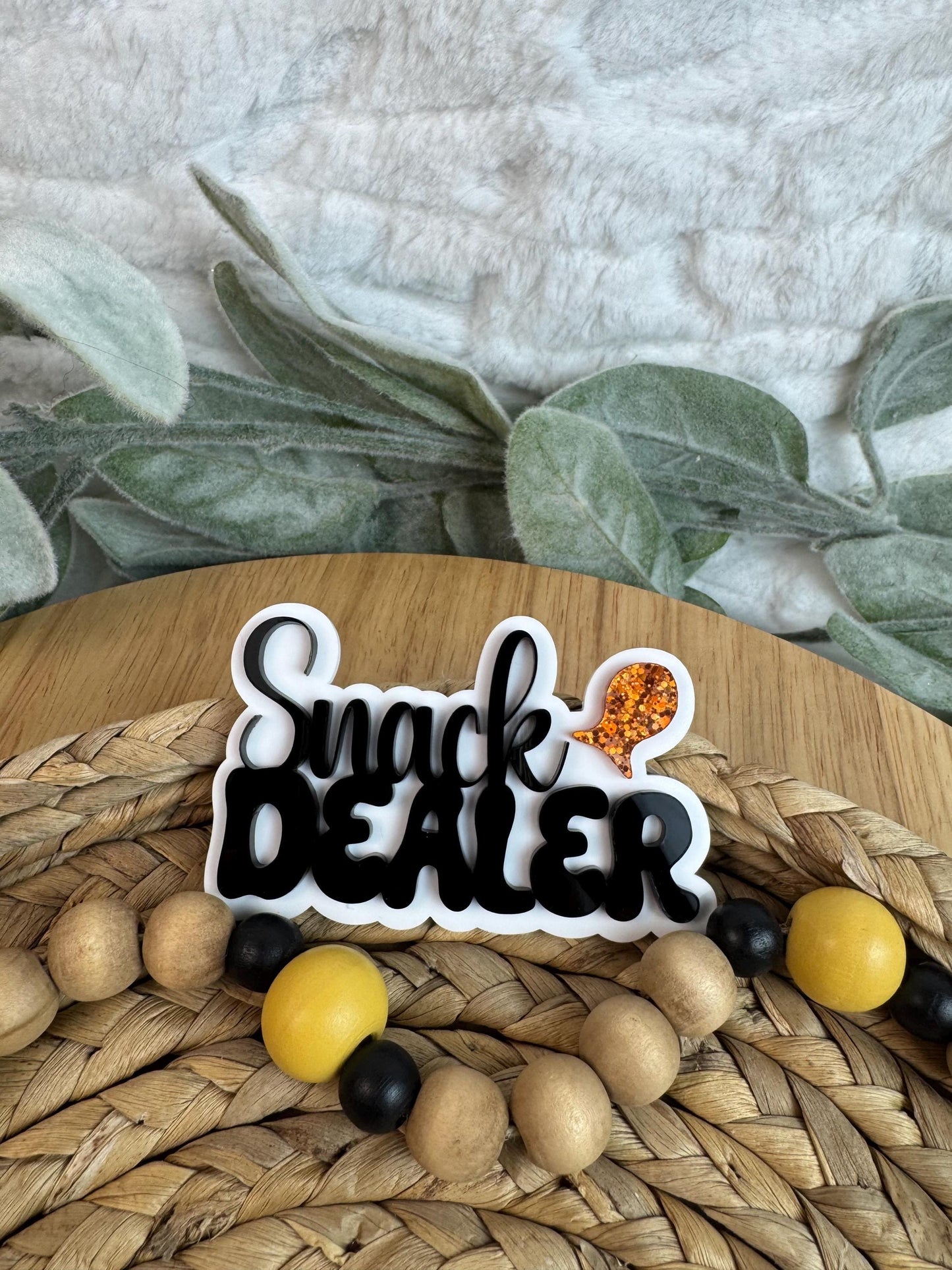 Snack Dealer Bogg Bag Charm: Glitter Orange Fish, Mom Life Accessory