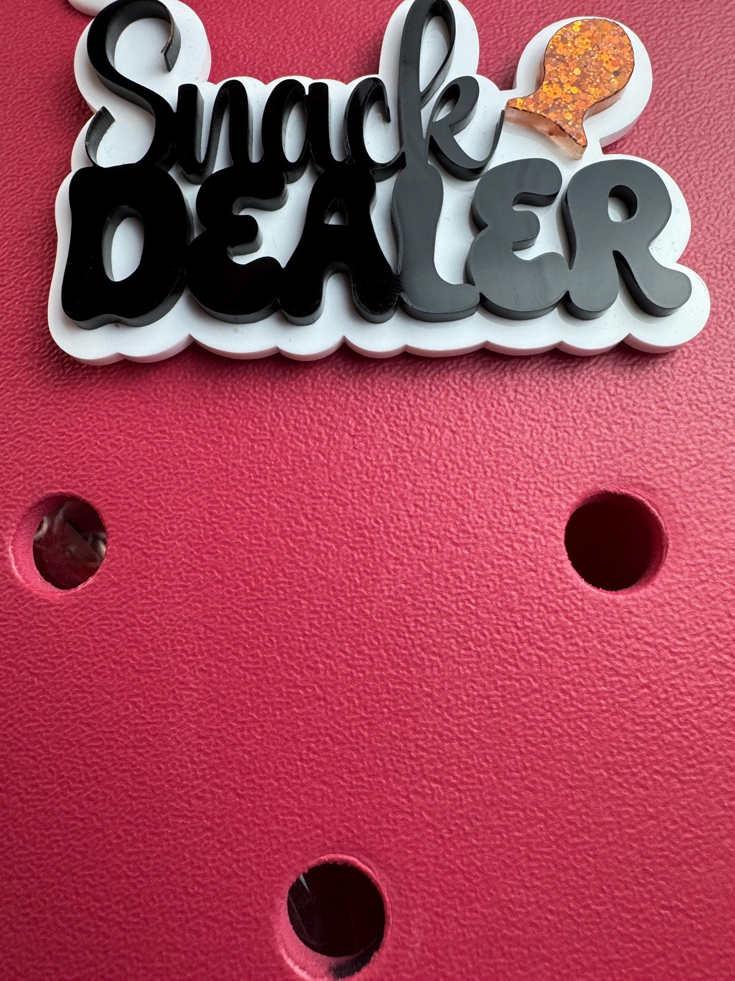 Snack Dealer Bogg Bag Charm: Glitter Orange Fish, Mom Life Accessory