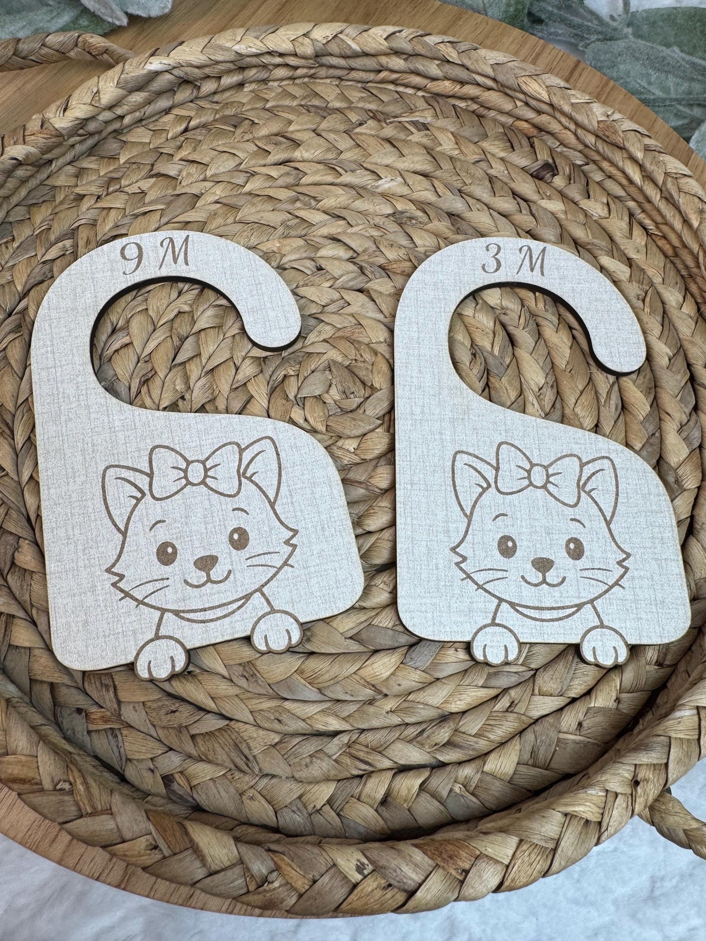 Kitty Closet Dividers: Bow Cat Nursery Organizer, Newborn to 24 Months