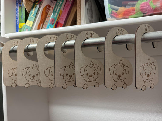 Puppy Closet Dividers: Baby Girl Nursery Organizer, Newborn-24 Months