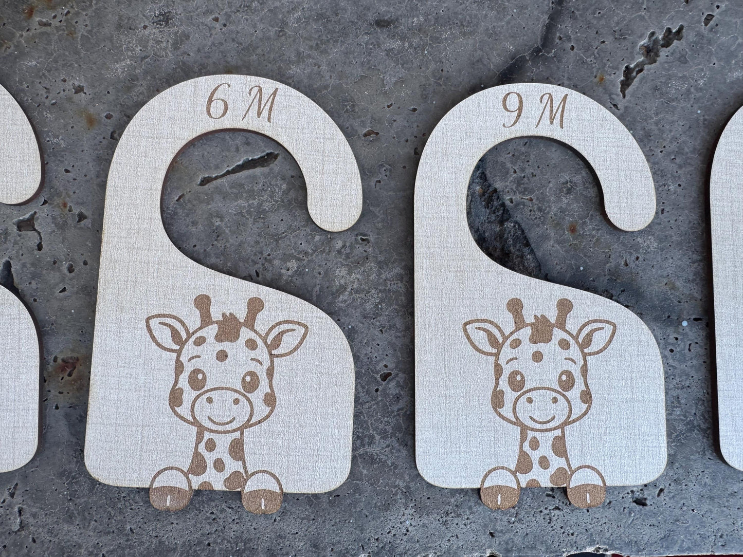 Giraffe Baby Closet Dividers: Engraved Nursery Organizer, Newborn-24 Months