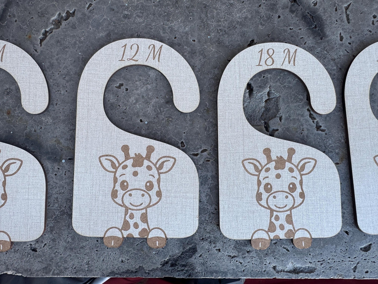 Giraffe Baby Closet Dividers: Engraved Nursery Organizer, Newborn-24 Months