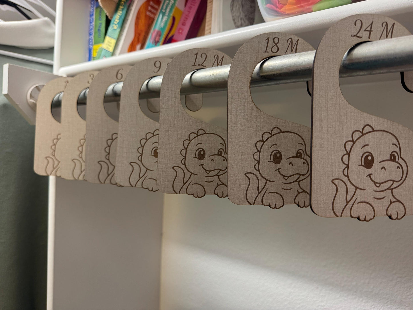 Dinosaur Nursery Closet Dividers: Baby T-Rex Closet Organizer, Newborn-24 Months