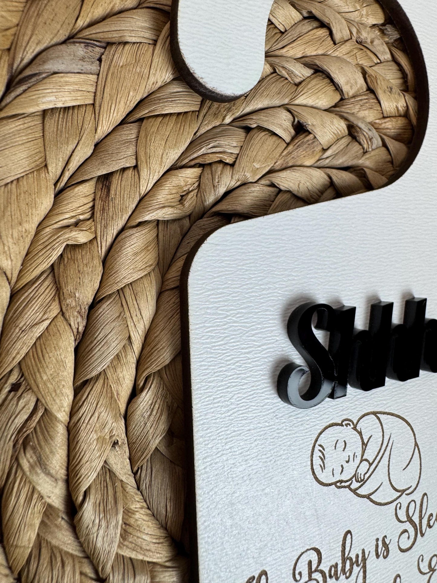 You Wake You Take Door Hanger: Funny Engraved Wood Sign