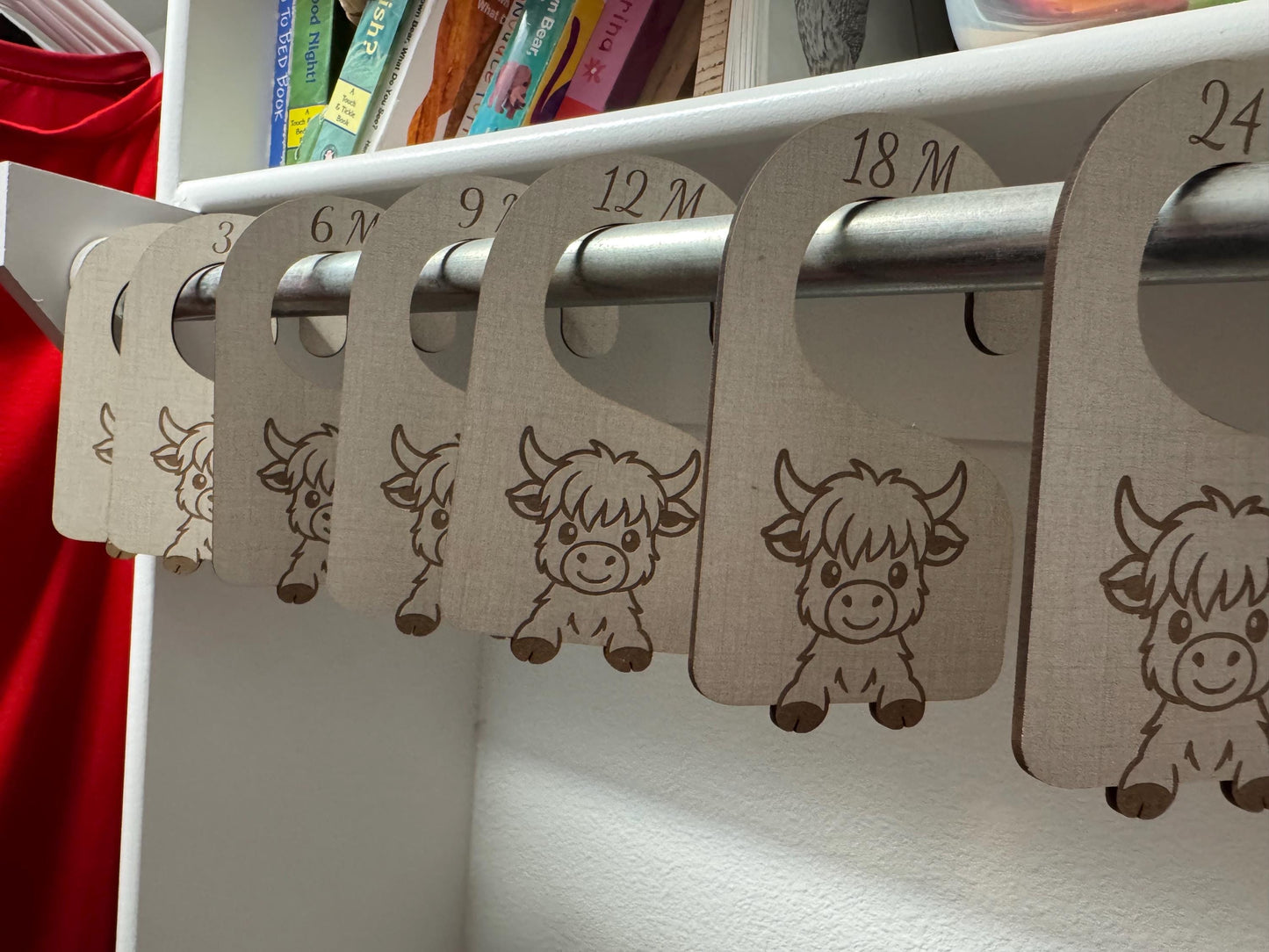 Highland Cow Nursery Closet Dividers: Farmhouse Baby Clothes Organizer