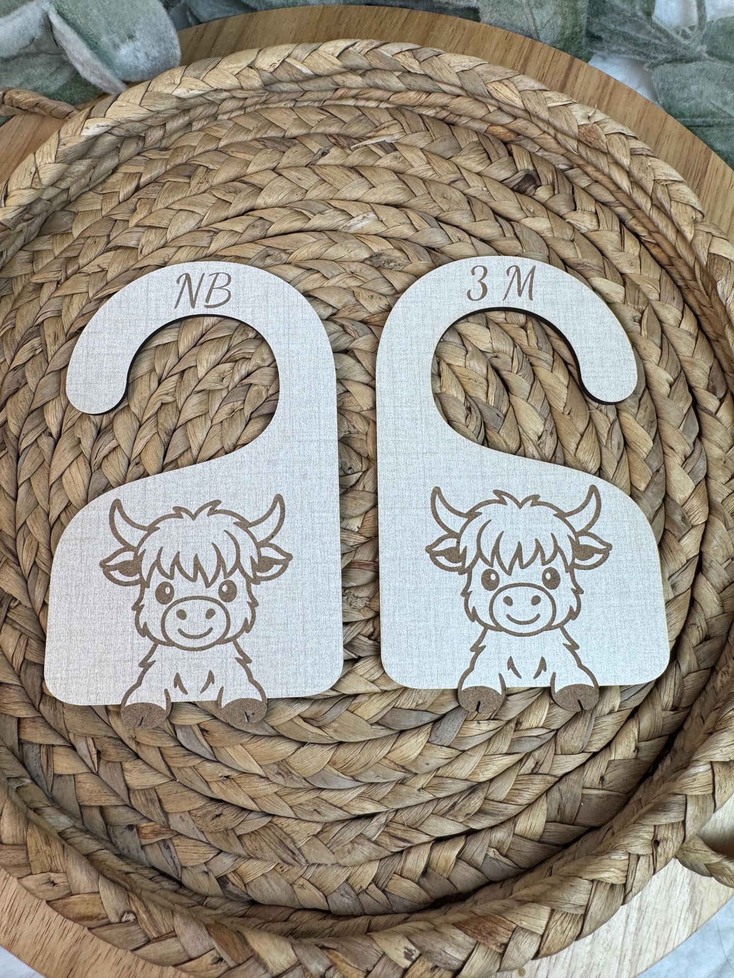 Highland Cow Nursery Closet Dividers: Farmhouse Baby Clothes Organizer