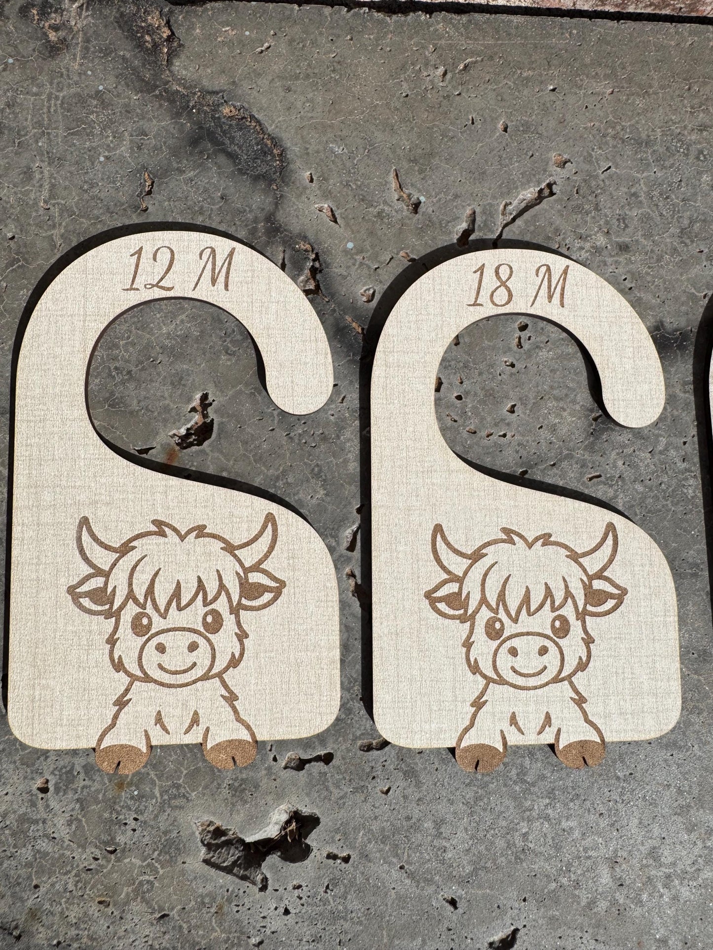 Highland Cow Nursery Closet Dividers: Farmhouse Baby Clothes Organizer