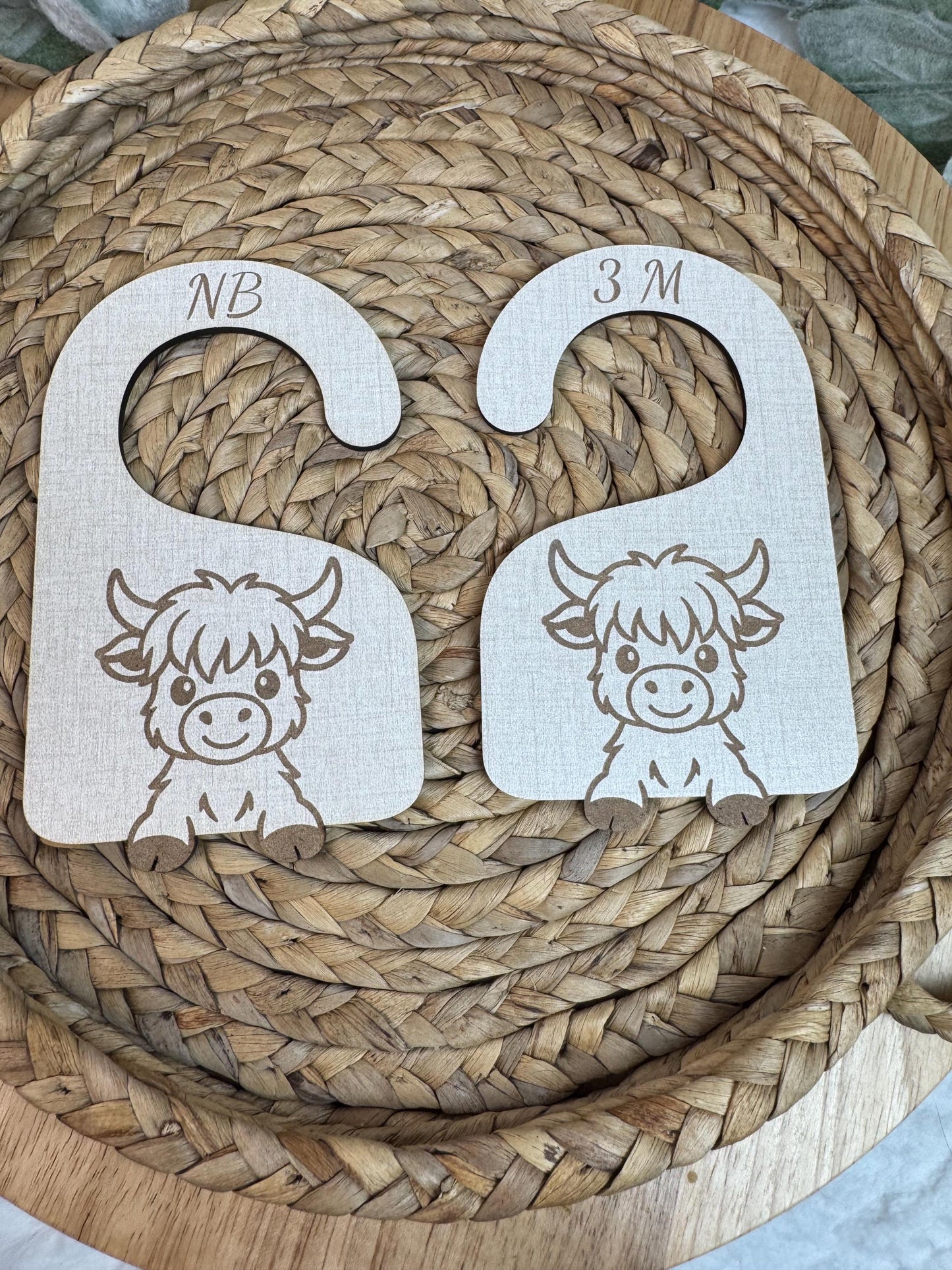 Highland Cow Nursery Closet Dividers: Farmhouse Baby Clothes Organizer