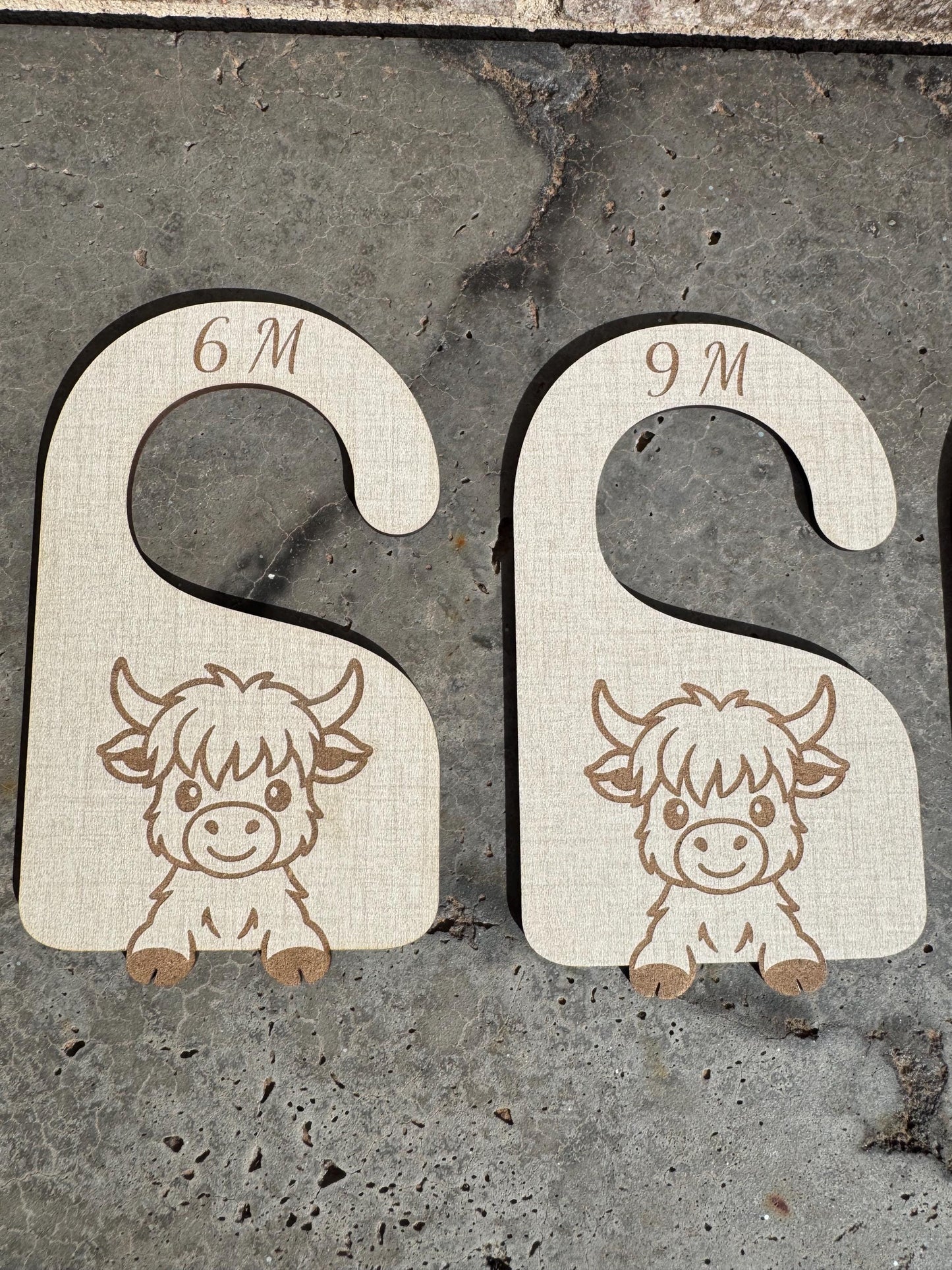 Highland Cow Nursery Closet Dividers: Farmhouse Baby Clothes Organizer
