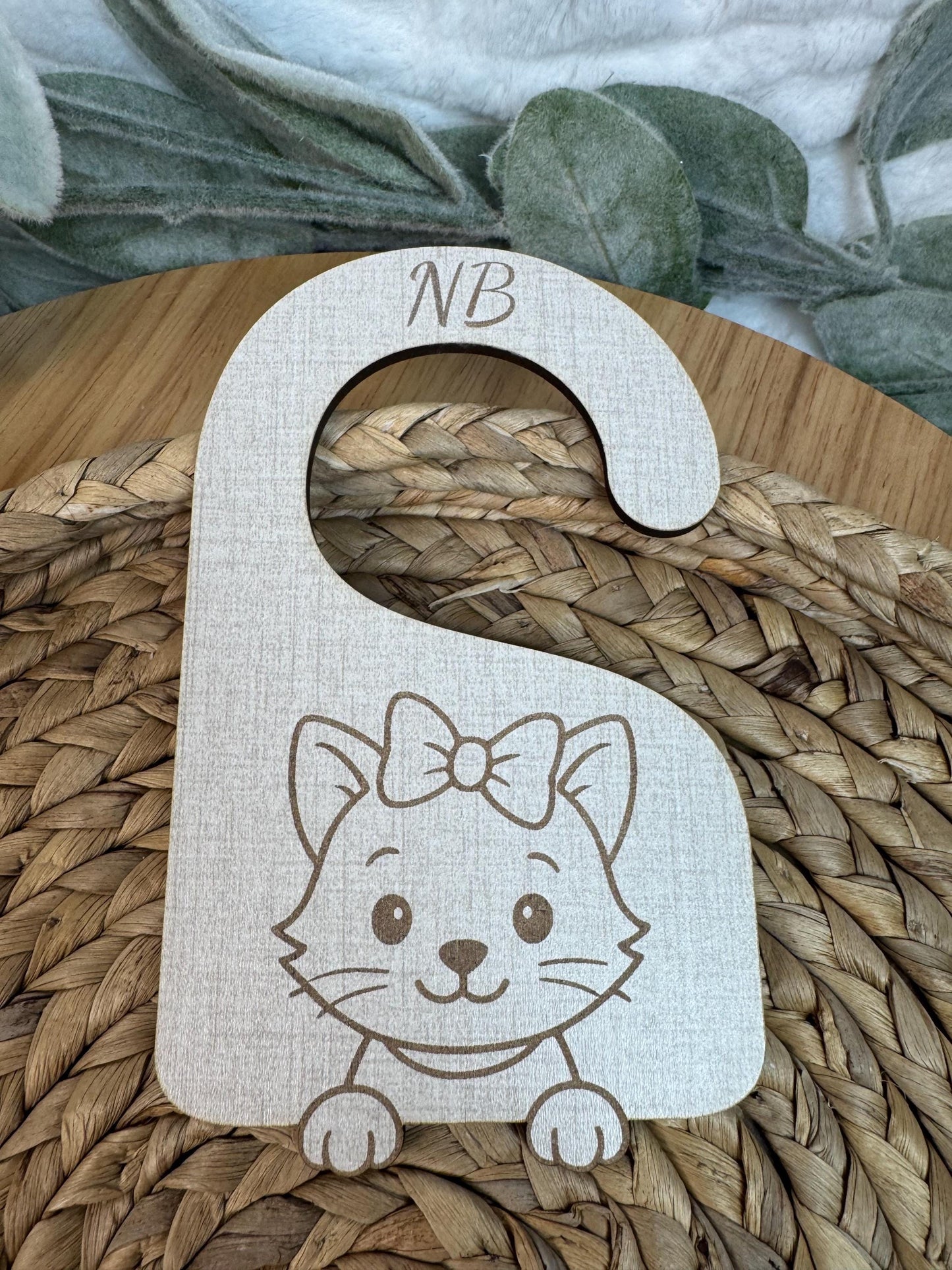 Kitty Closet Dividers: Bow Cat Nursery Organizer, Newborn to 24 Months