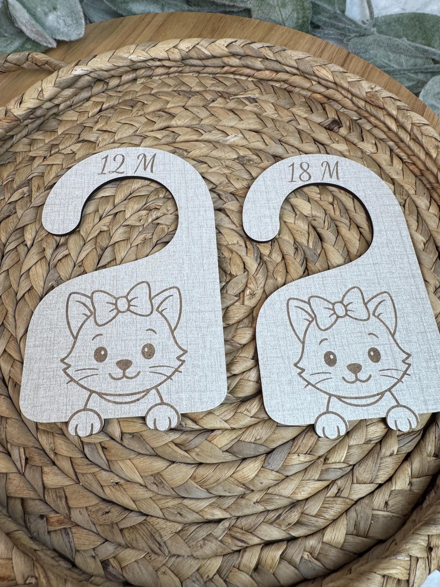 Kitty Closet Dividers: Bow Cat Nursery Organizer, Newborn to 24 Months