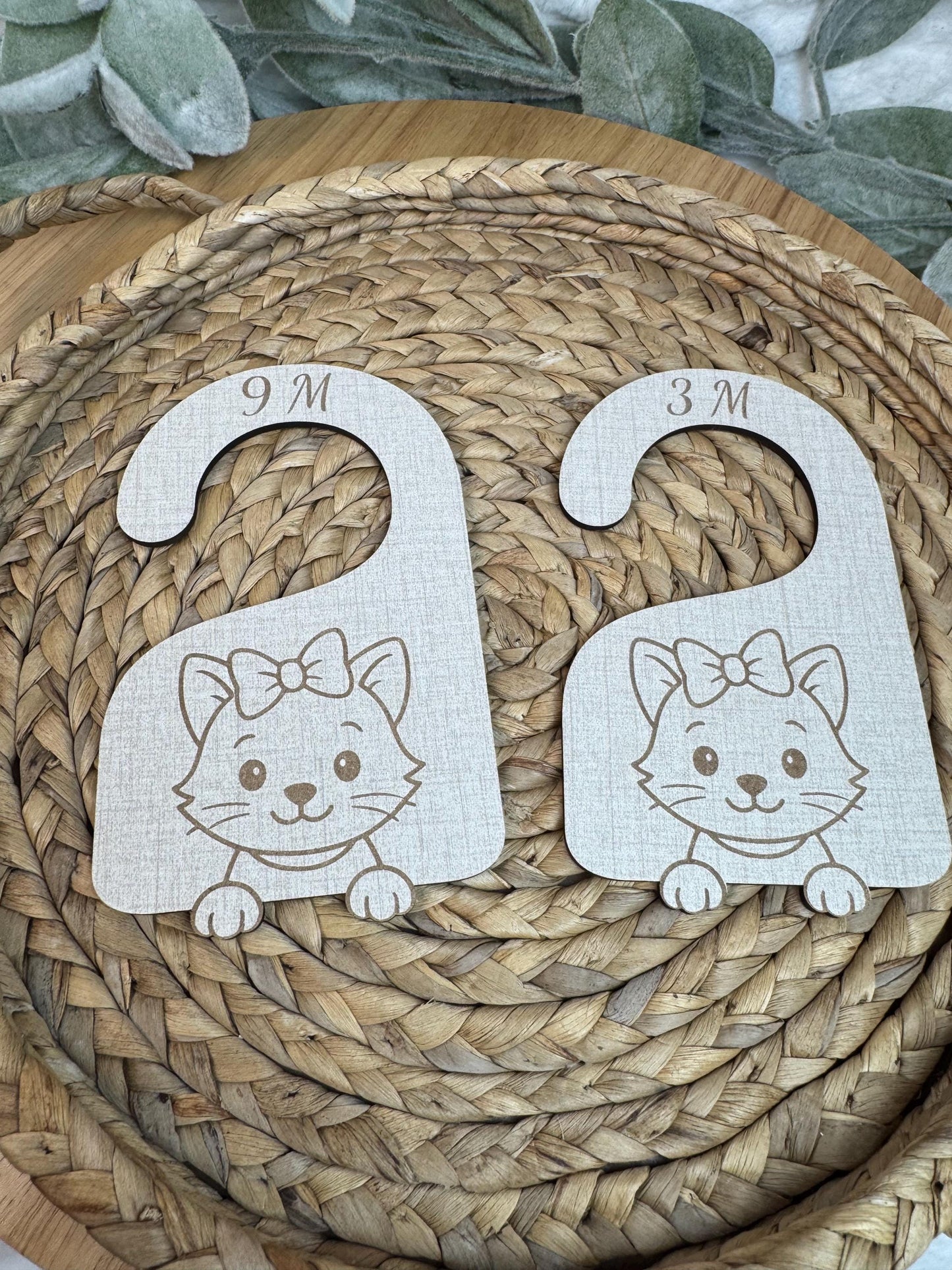 Kitty Closet Dividers: Bow Cat Nursery Organizer, Newborn to 24 Months