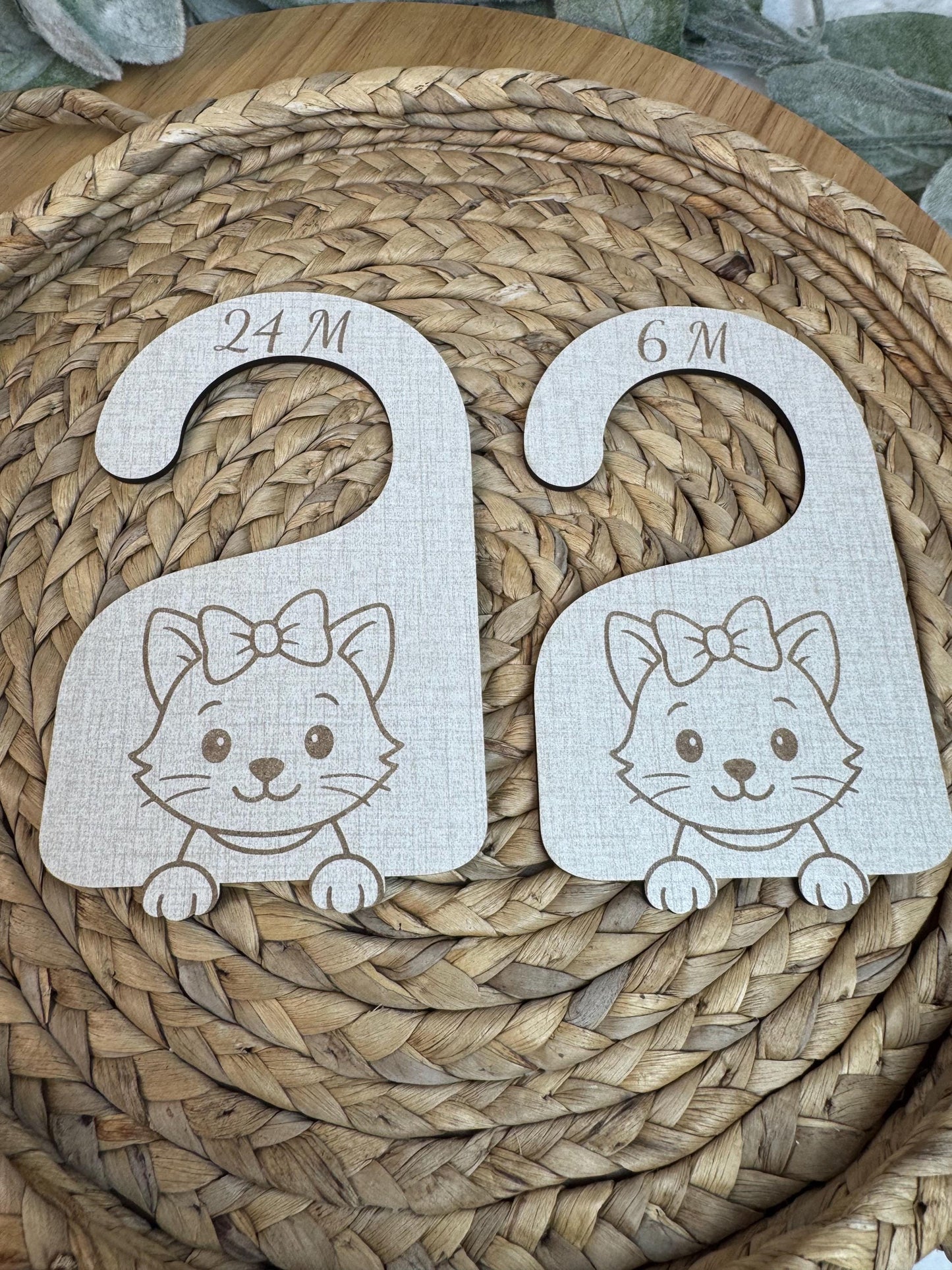 Kitty Closet Dividers: Bow Cat Nursery Organizer, Newborn to 24 Months