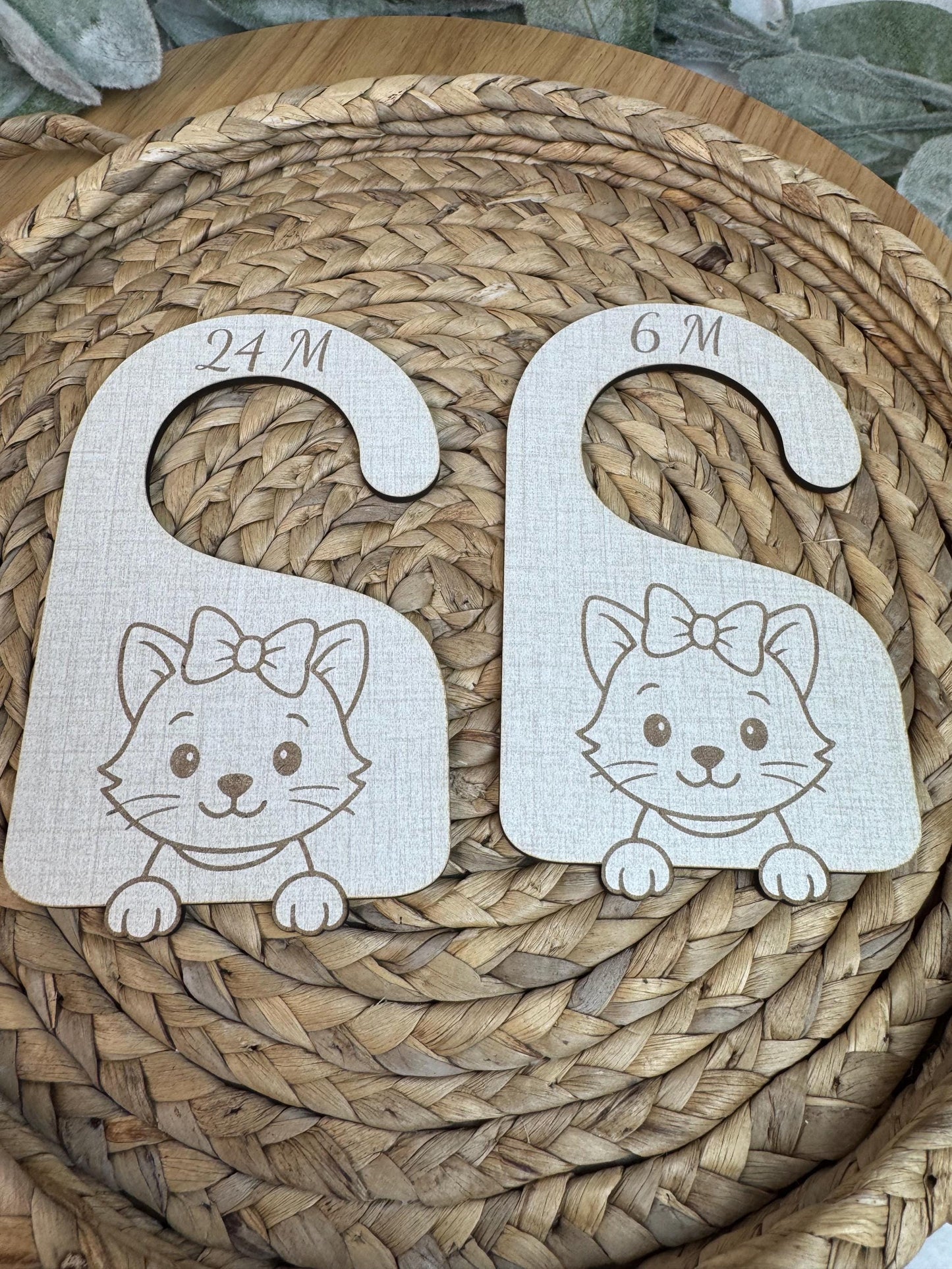 Kitty Closet Dividers: Bow Cat Nursery Organizer, Newborn to 24 Months