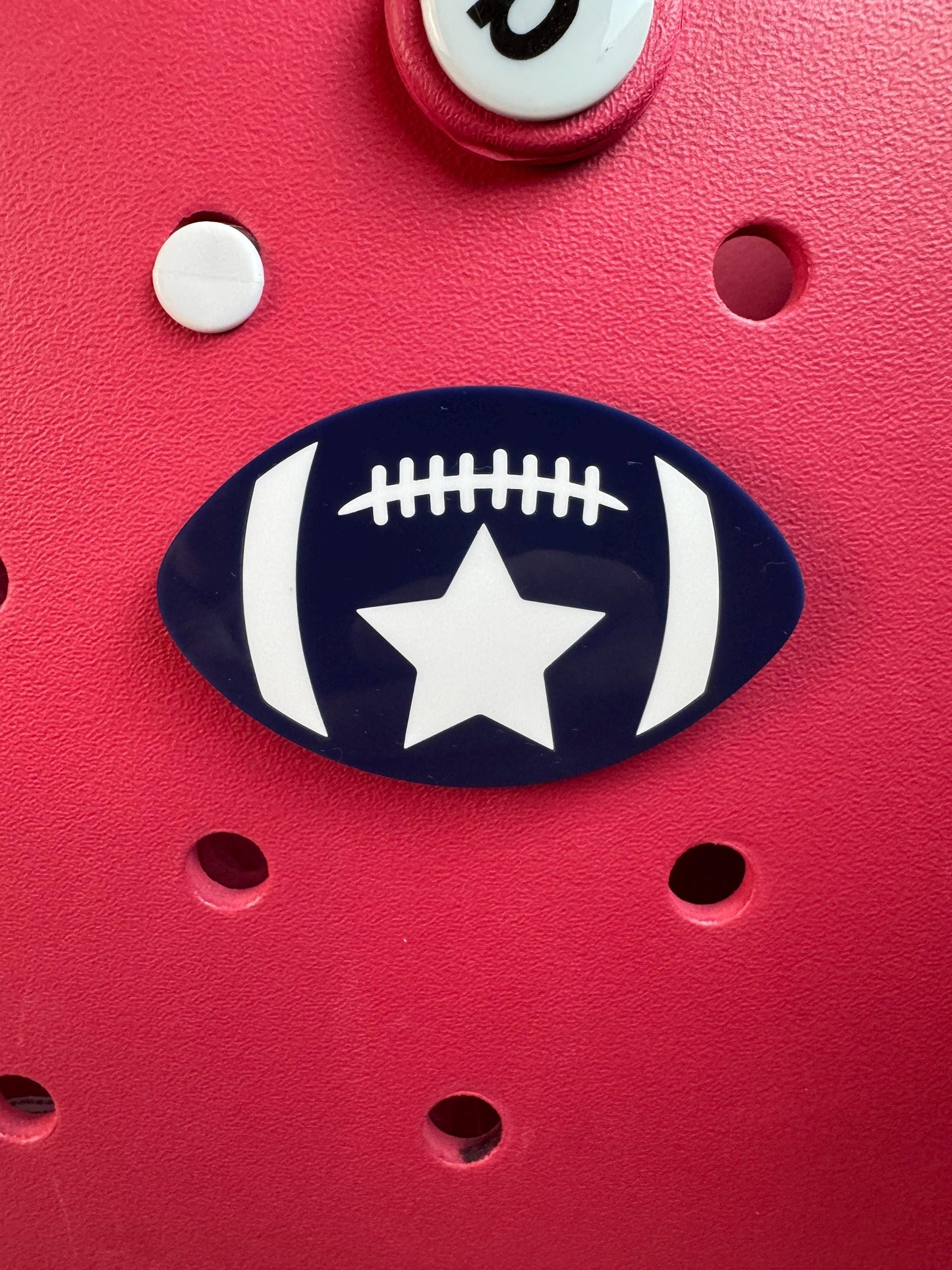 Navy Football Bogg Bag Charm: Dallas Star - Game Day Tote Accessory