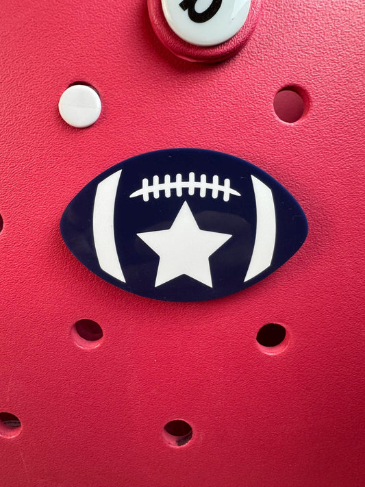 Navy Football Bogg Bag Charm: Dallas Star - Game Day Tote Accessory