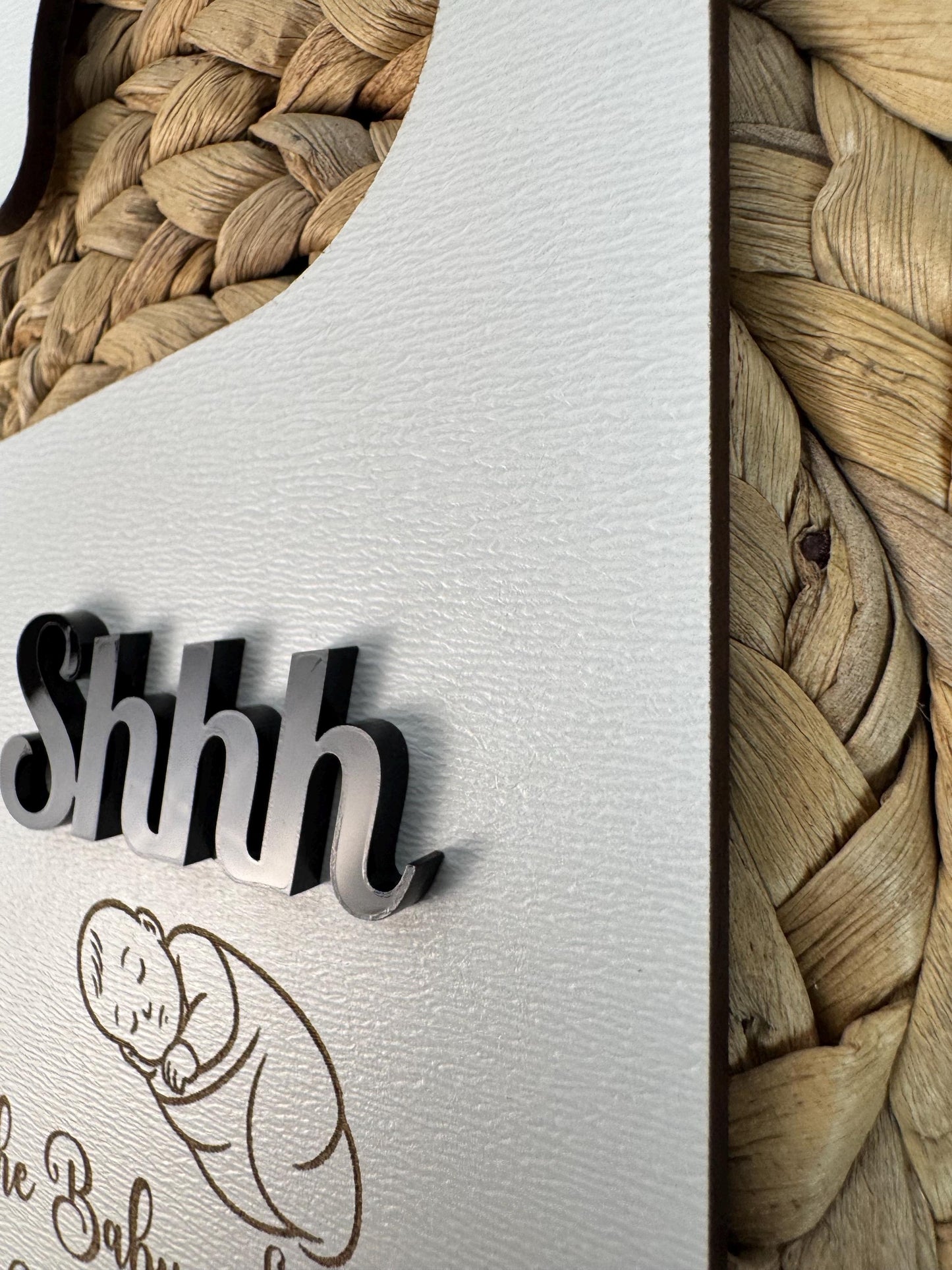 You Wake You Take Door Hanger: Funny Engraved Wood Sign