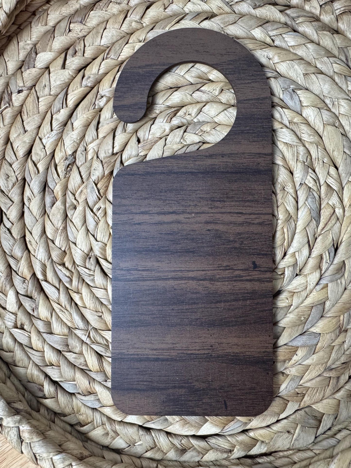 You Wake You Take Door Hanger: Funny Engraved Wood Sign