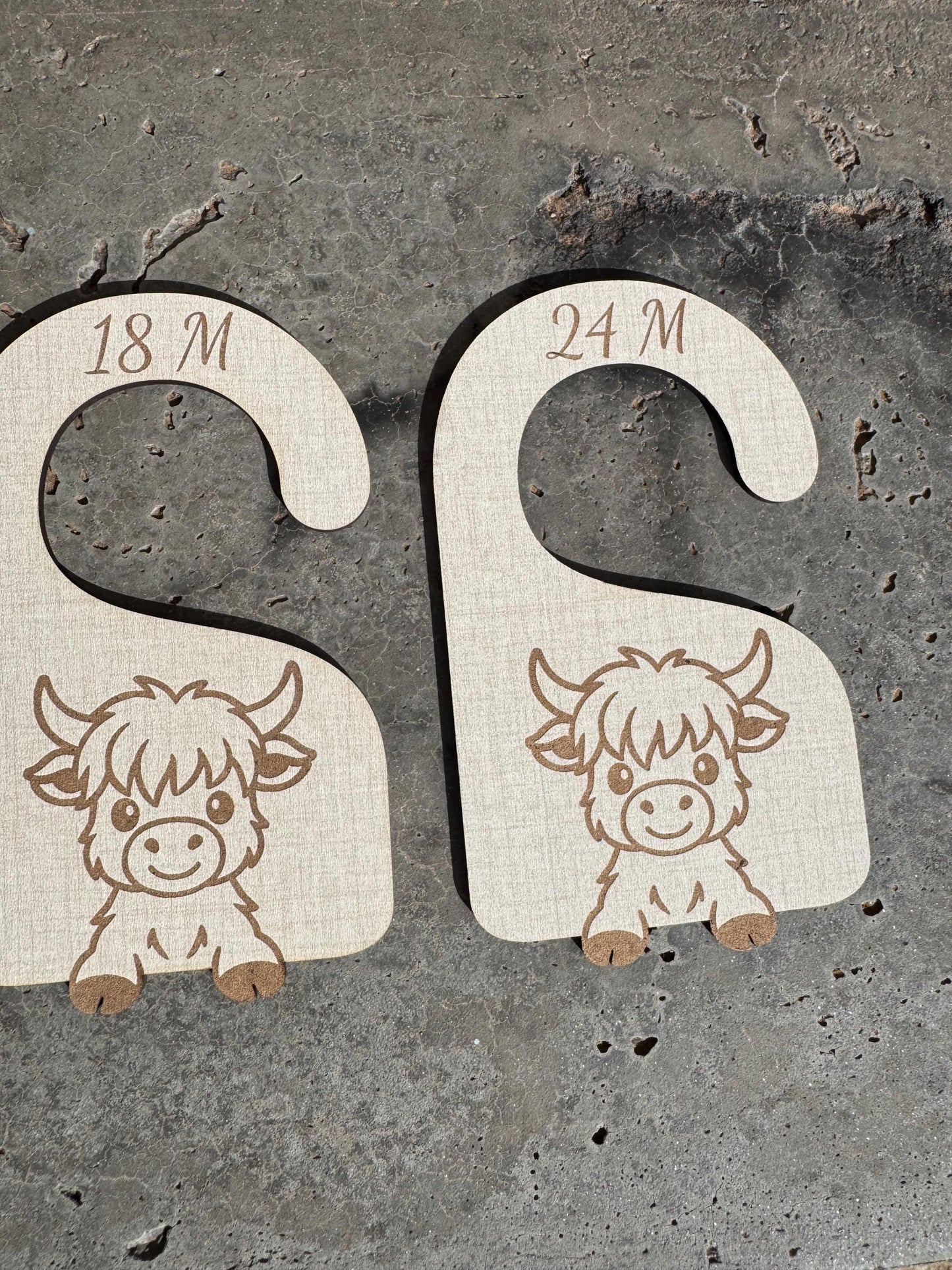 Highland Cow Nursery Closet Dividers: Farmhouse Baby Clothes Organizer