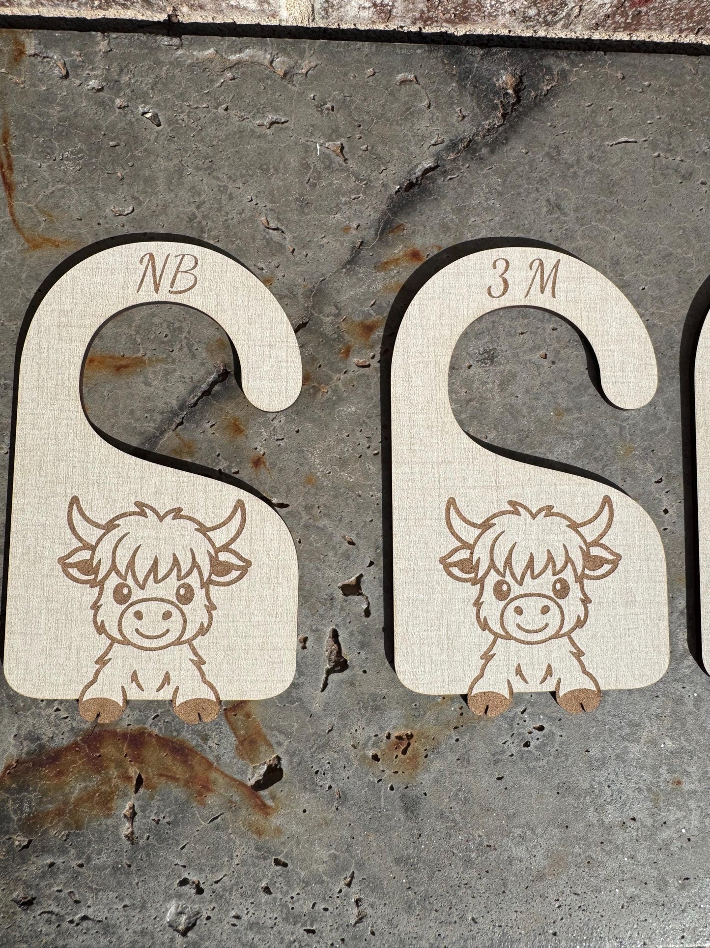 Highland Cow Nursery Closet Dividers: Farmhouse Baby Clothes Organizer