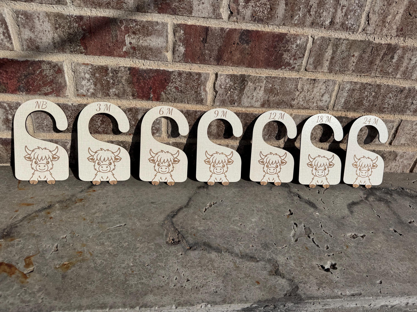 Highland Cow Nursery Closet Dividers: Farmhouse Baby Clothes Organizer