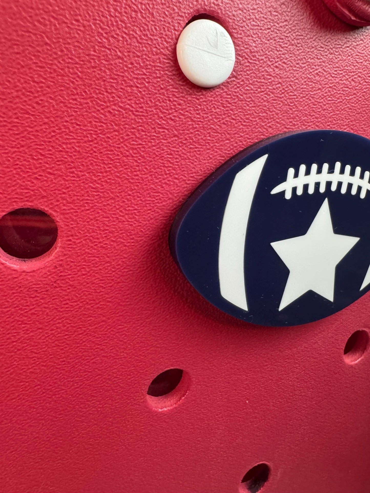 Navy Football Bogg Bag Charm: Dallas Star - Game Day Tote Accessory