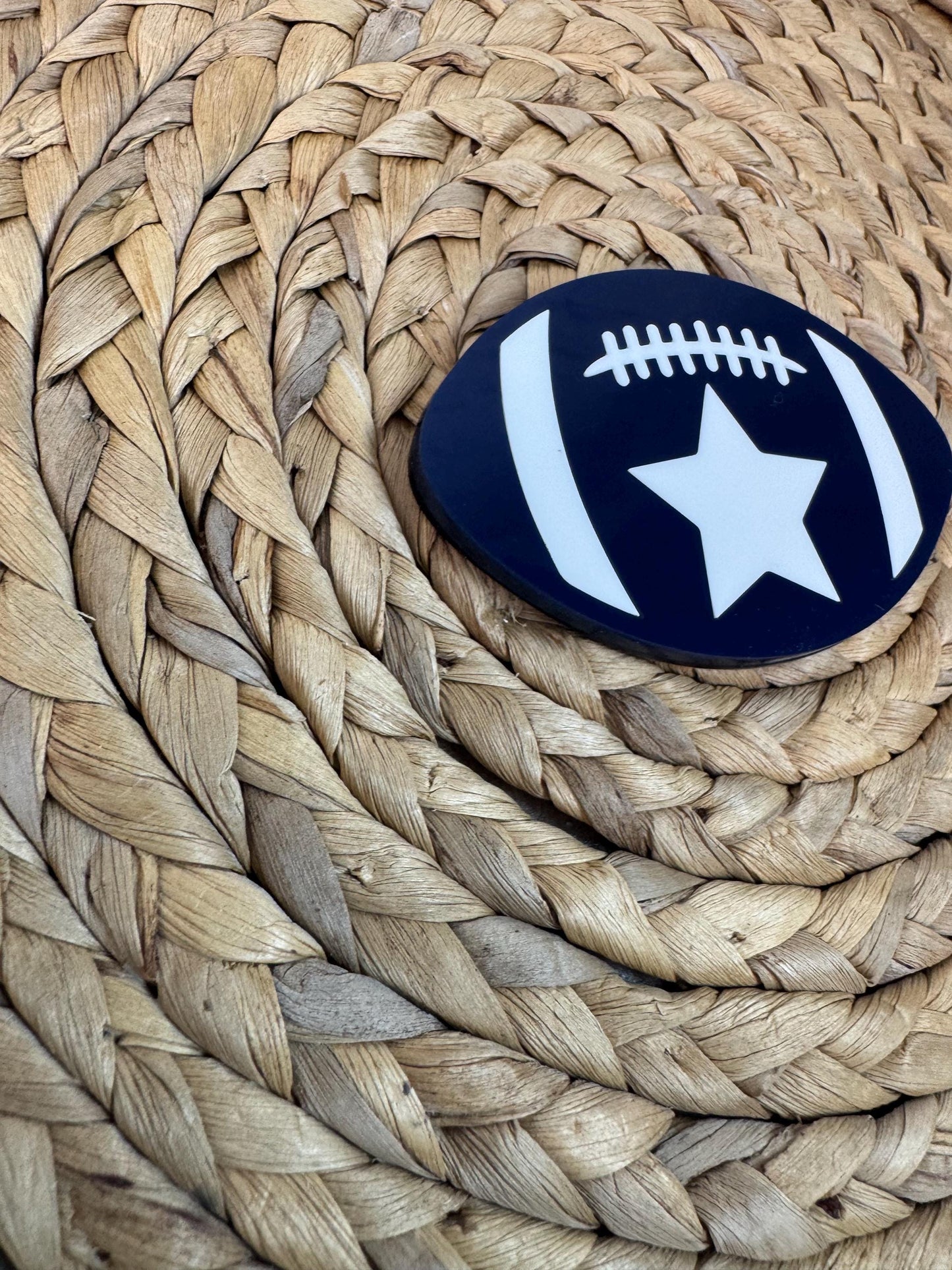 Navy Football Bogg Bag Charm: Dallas Star - Game Day Tote Accessory