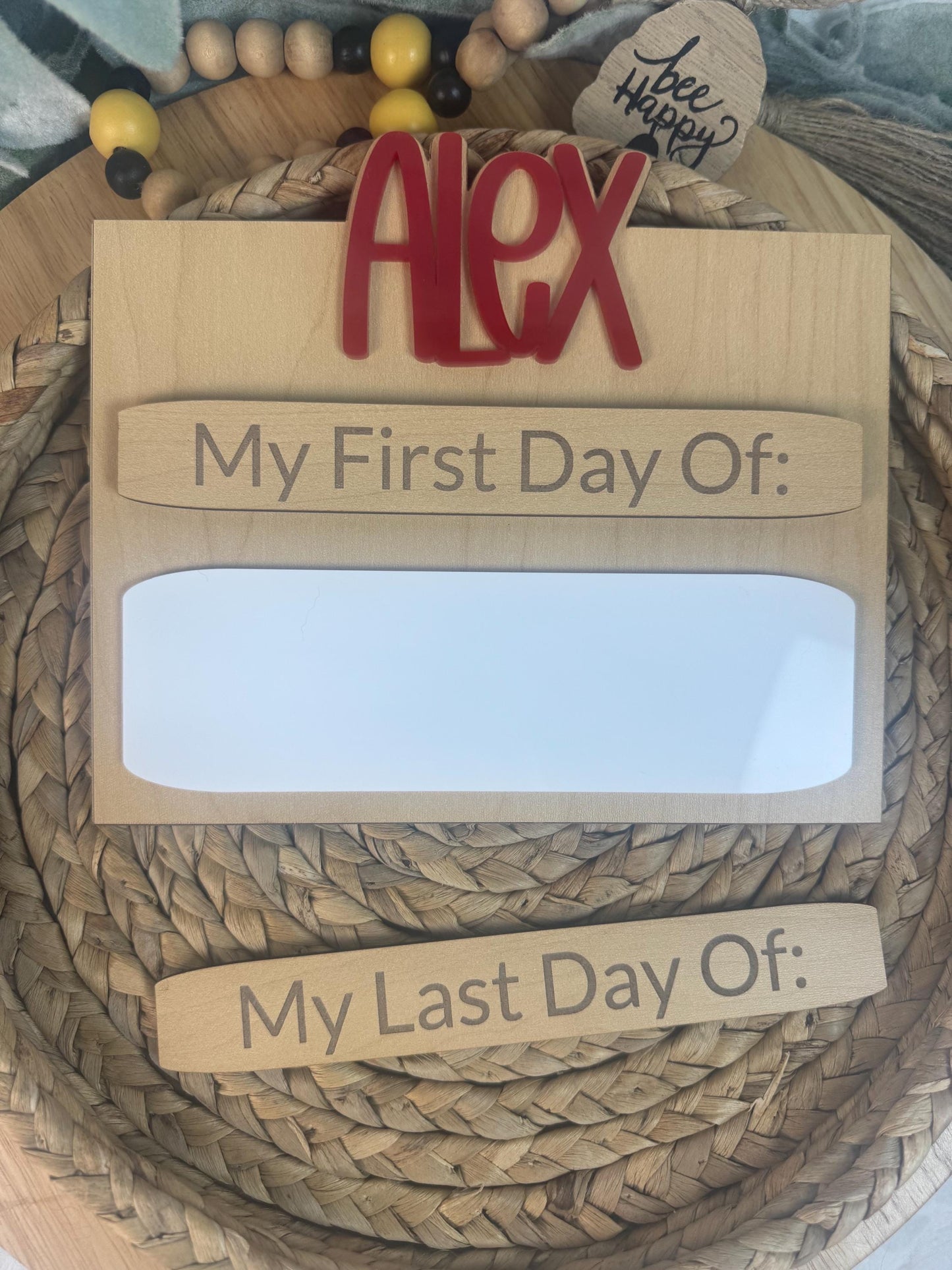 Custom First & Last Day of School Sign: Reusable Photo Prop