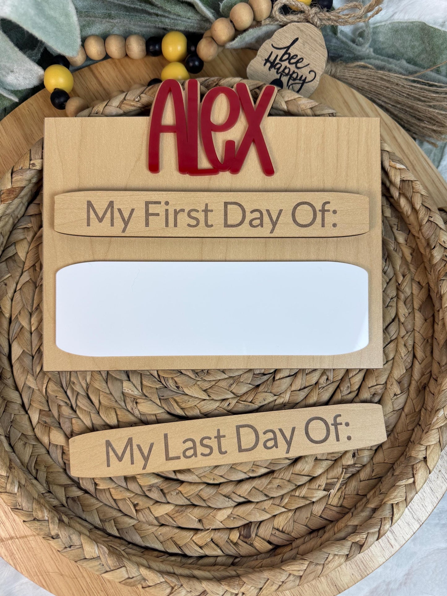 Custom First & Last Day of School Sign: Reusable Photo Prop