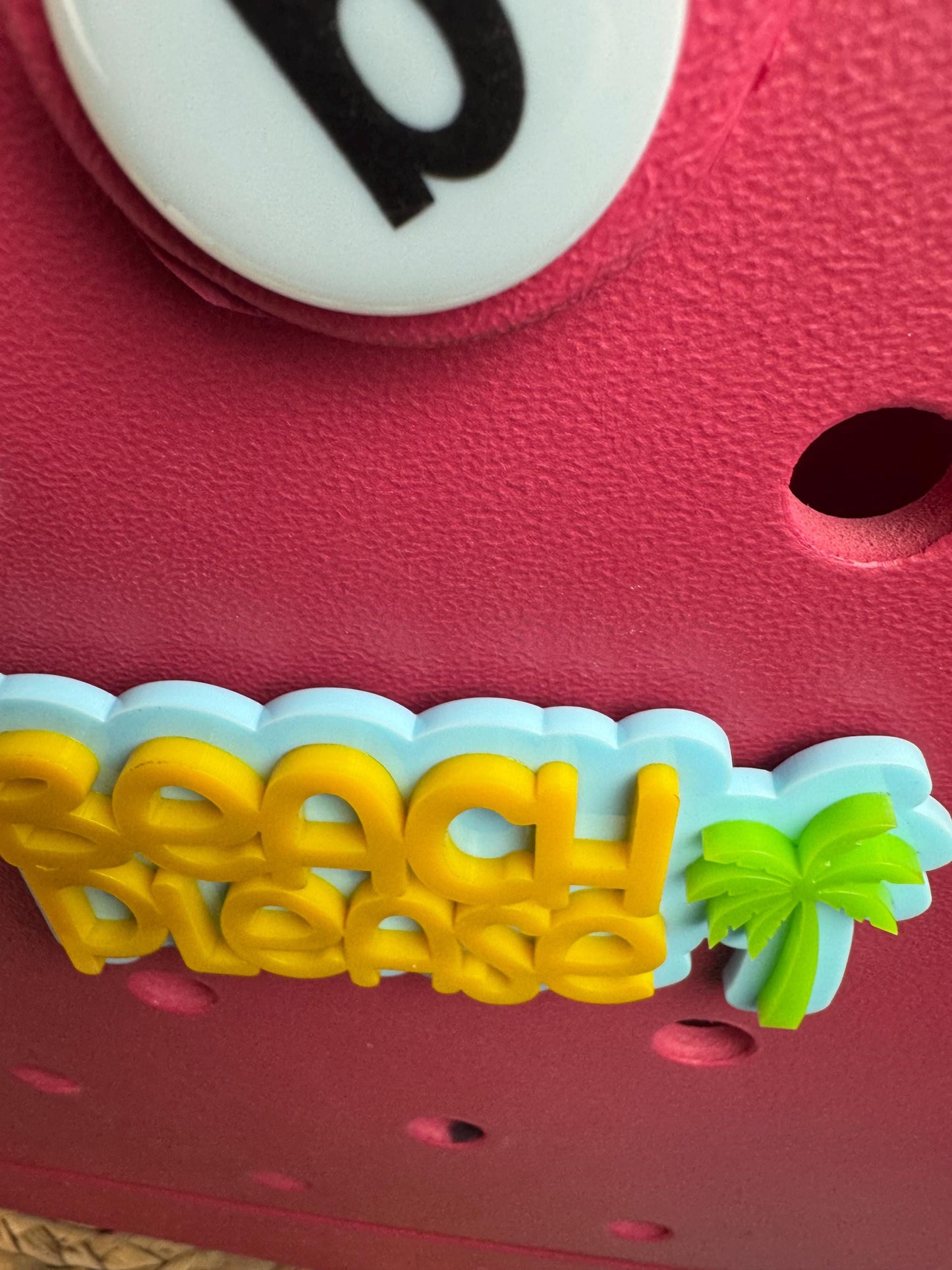 Beach Please Charm: Summer Bogg Bag Accessory