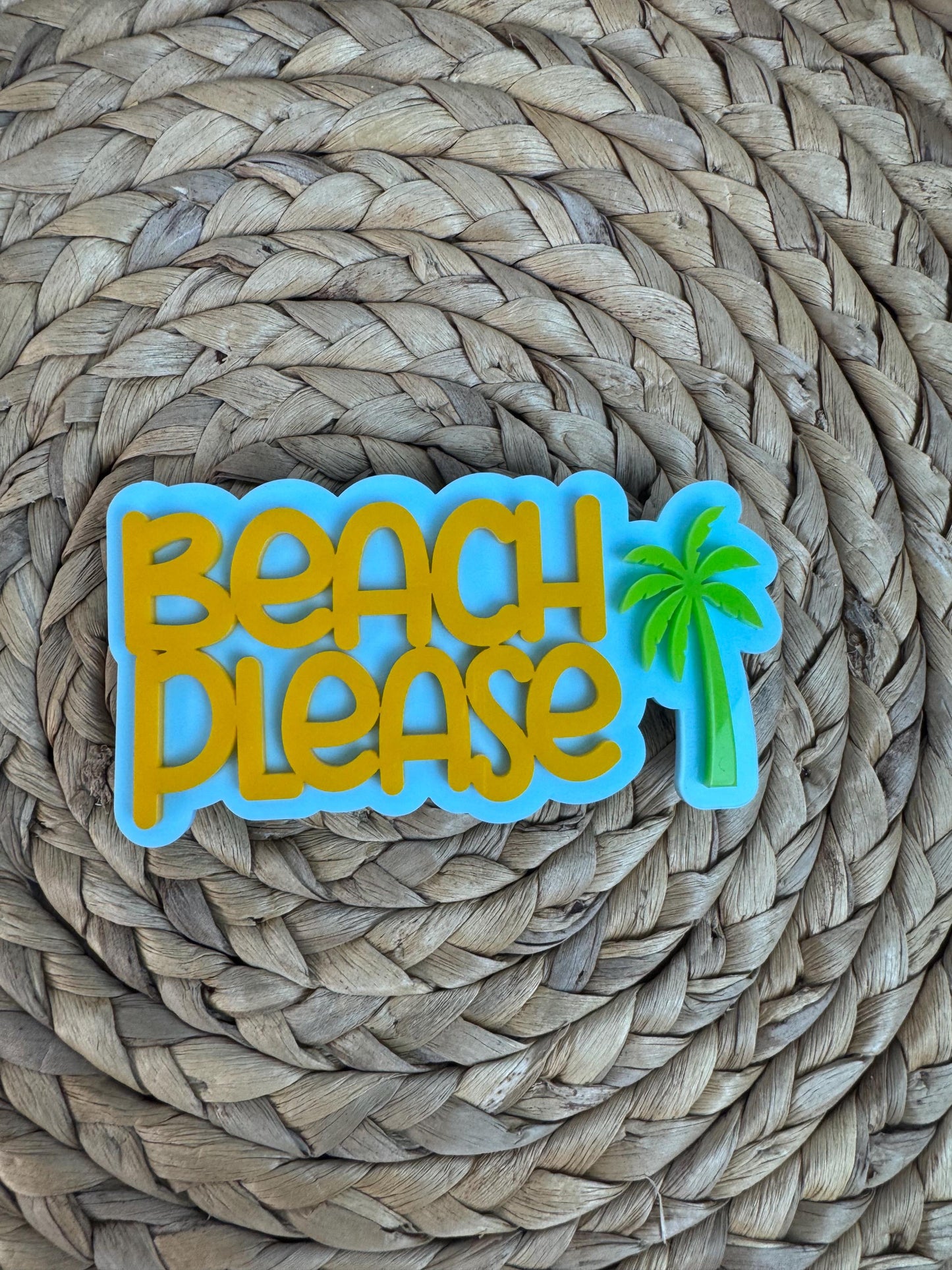 Beach Please Charm: Summer Bogg Bag Accessory