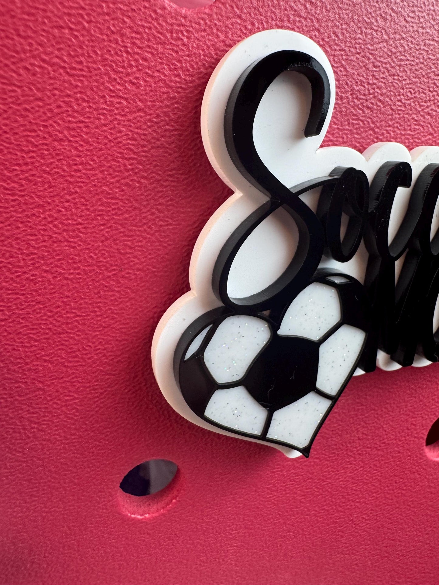 Soccer Mom Bogg Bag Charm: Handmade Sports Bag Accessory