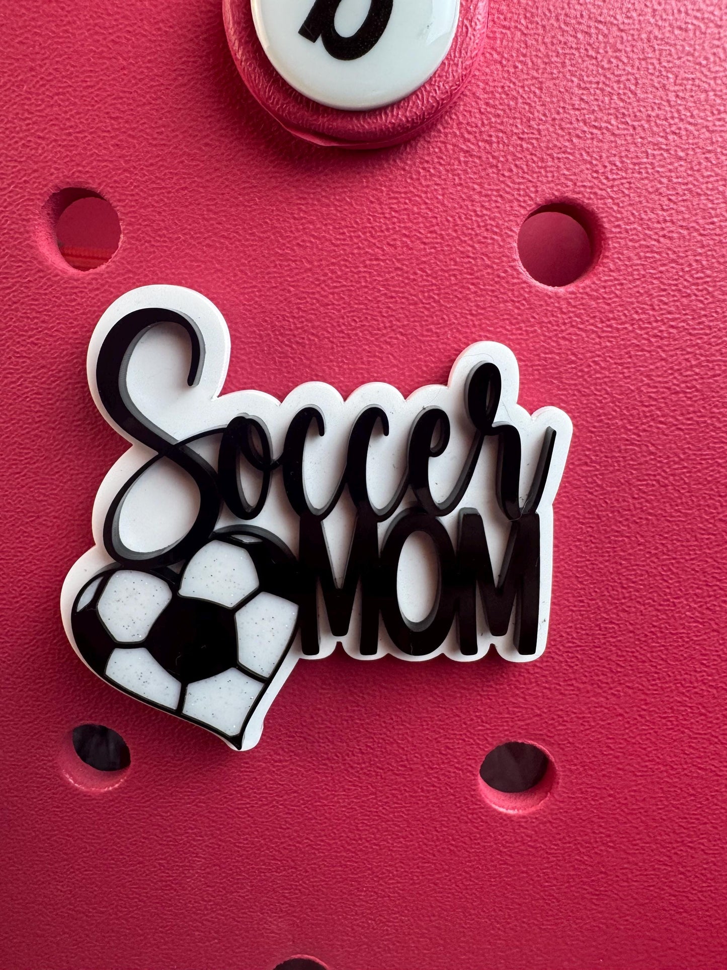 Soccer Mom Bogg Bag Charm: Handmade Sports Bag Accessory