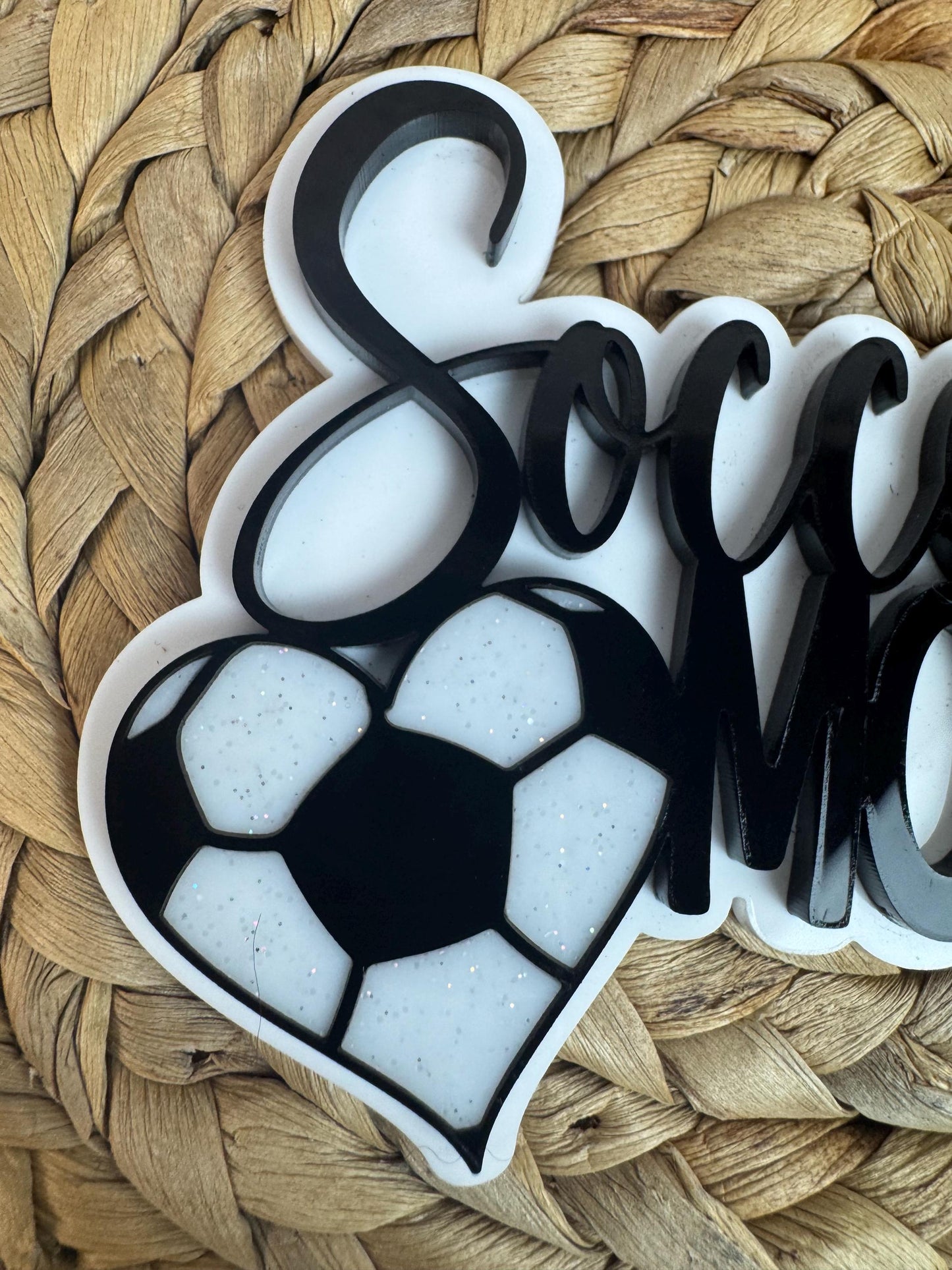 Soccer Mom Bogg Bag Charm: Handmade Sports Bag Accessory