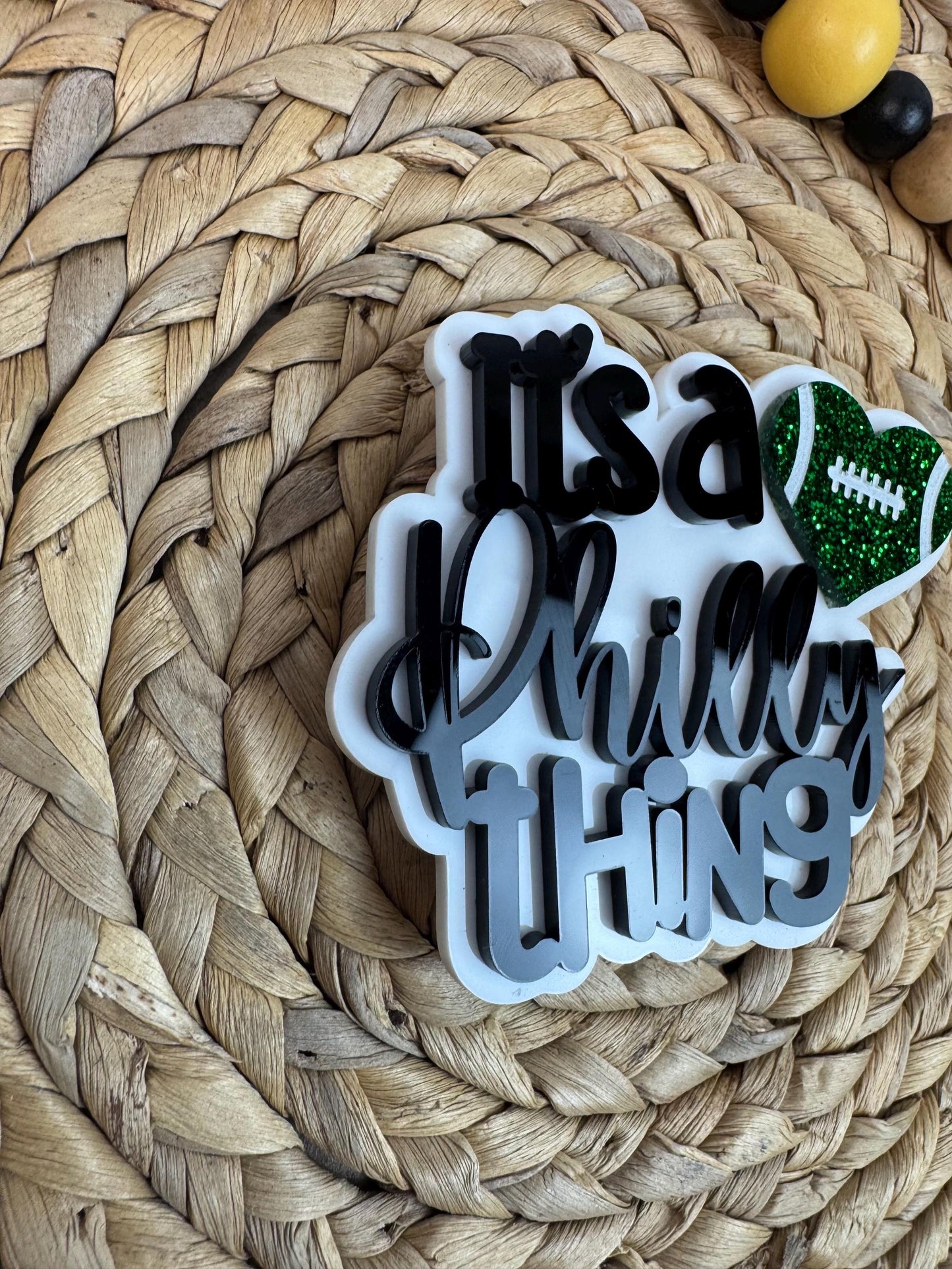 Philly Football Heart Charm: Eagles Bogg Bag Accessory