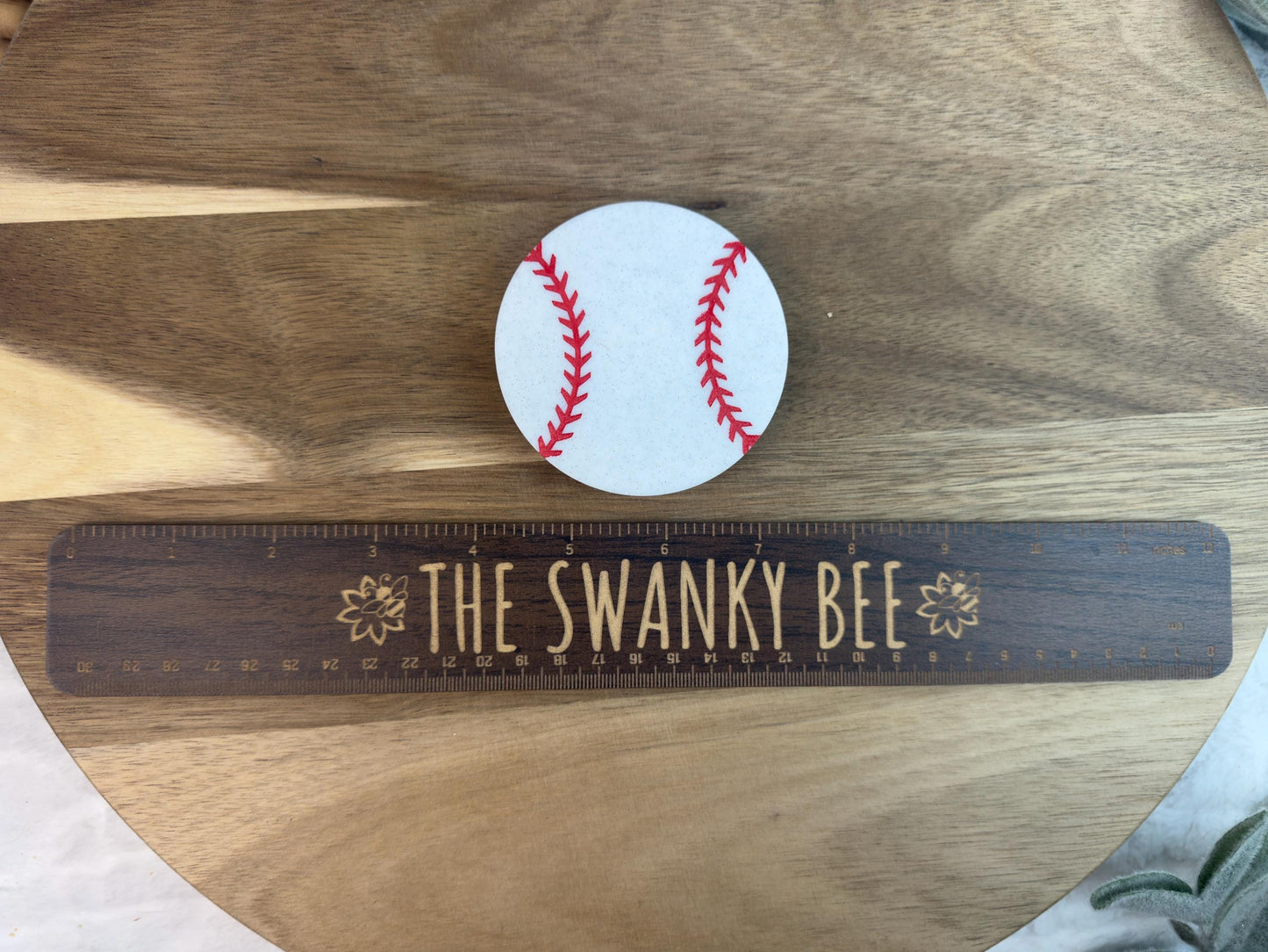 Baseball Bogg Bag Charm: Glitter Sports Bag Accessory