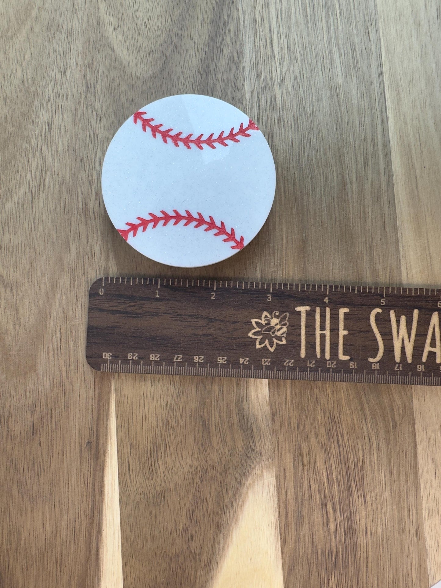 Baseball Bogg Bag Charm: Glitter Sports Bag Accessory
