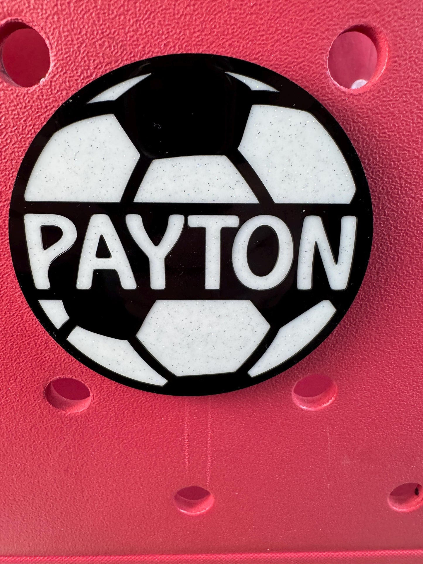 Custom Name Soccer Bogg Bag Charm