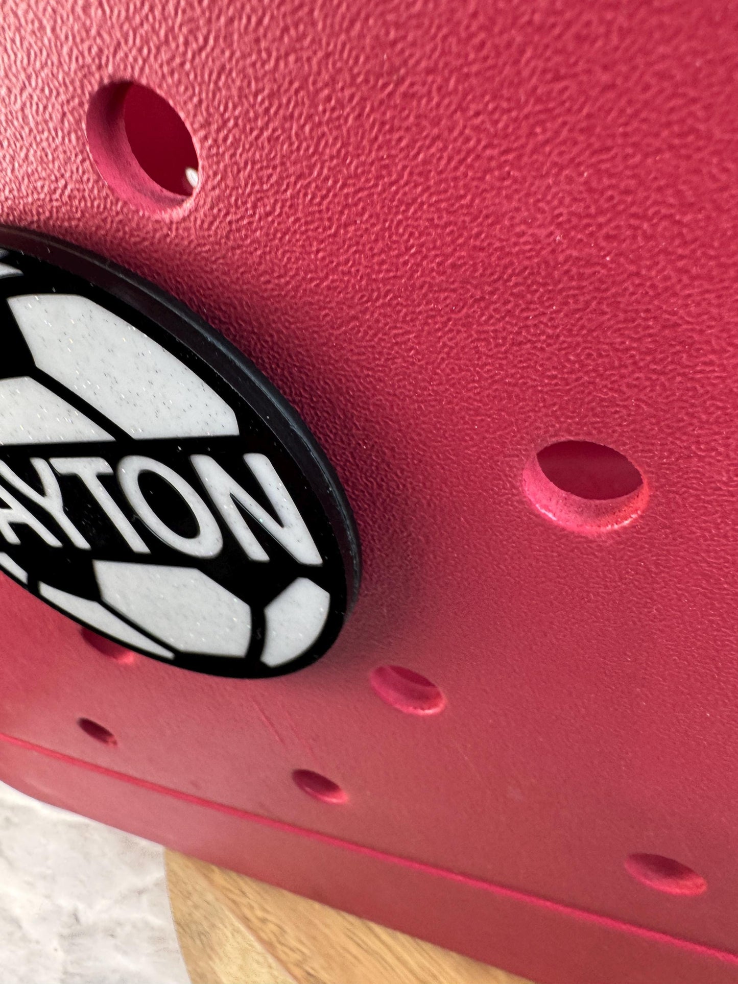 Custom Name Soccer Bogg Bag Charm