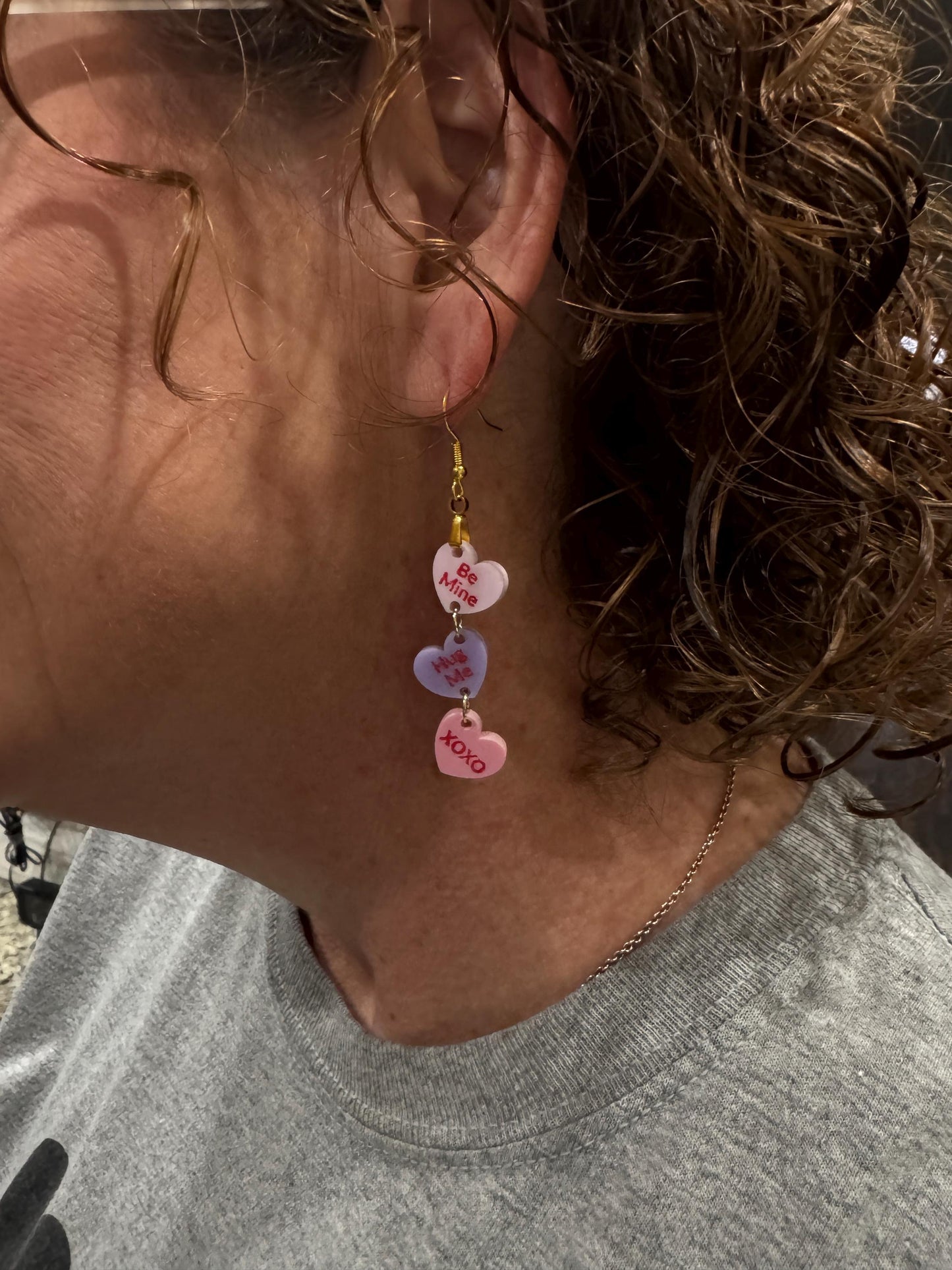Candy Heart Dangle Earrings | Valentine Jewelry | Be Mine Earrings