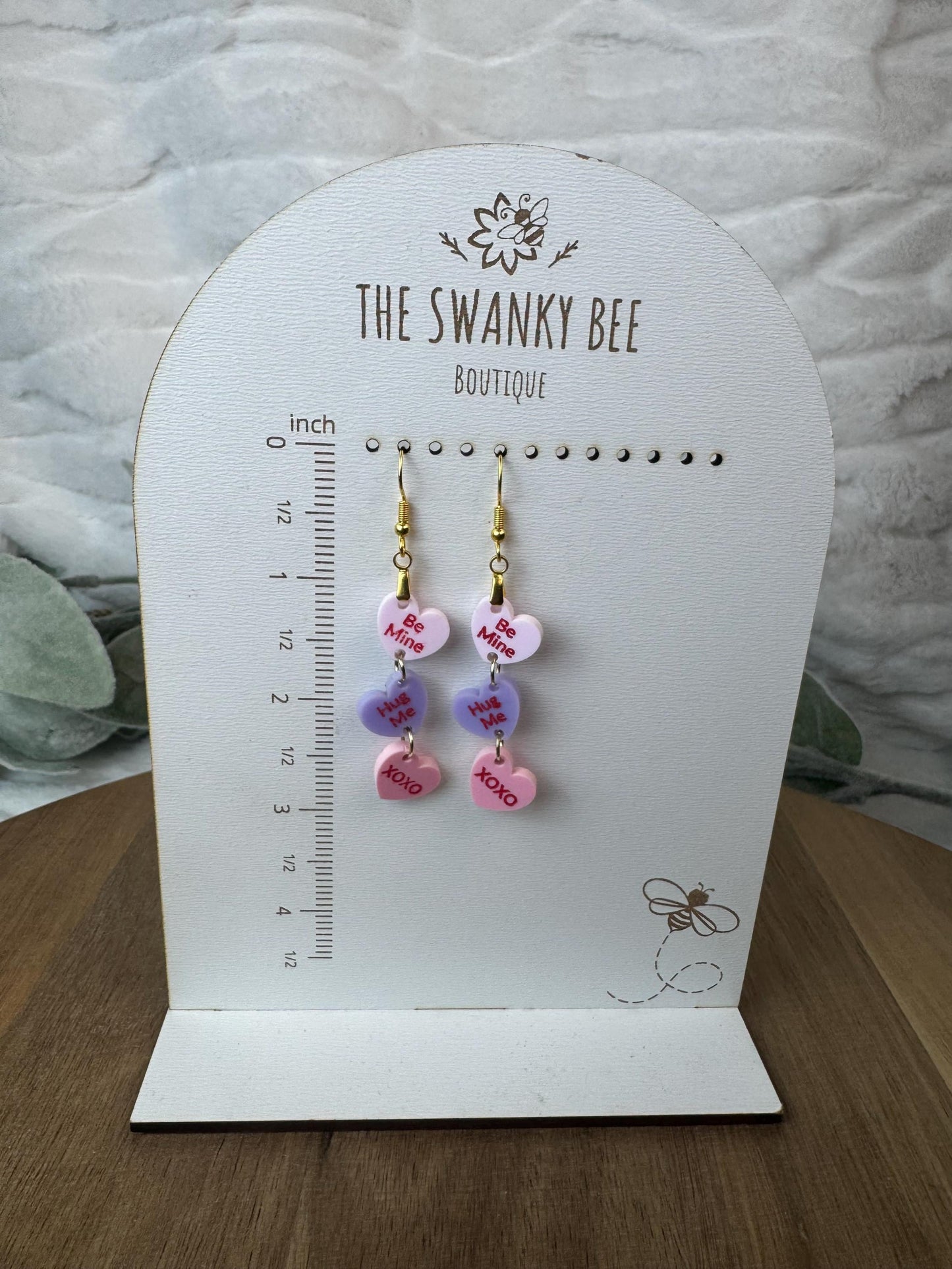 Candy Heart Dangle Earrings | Valentine Jewelry | Be Mine Earrings