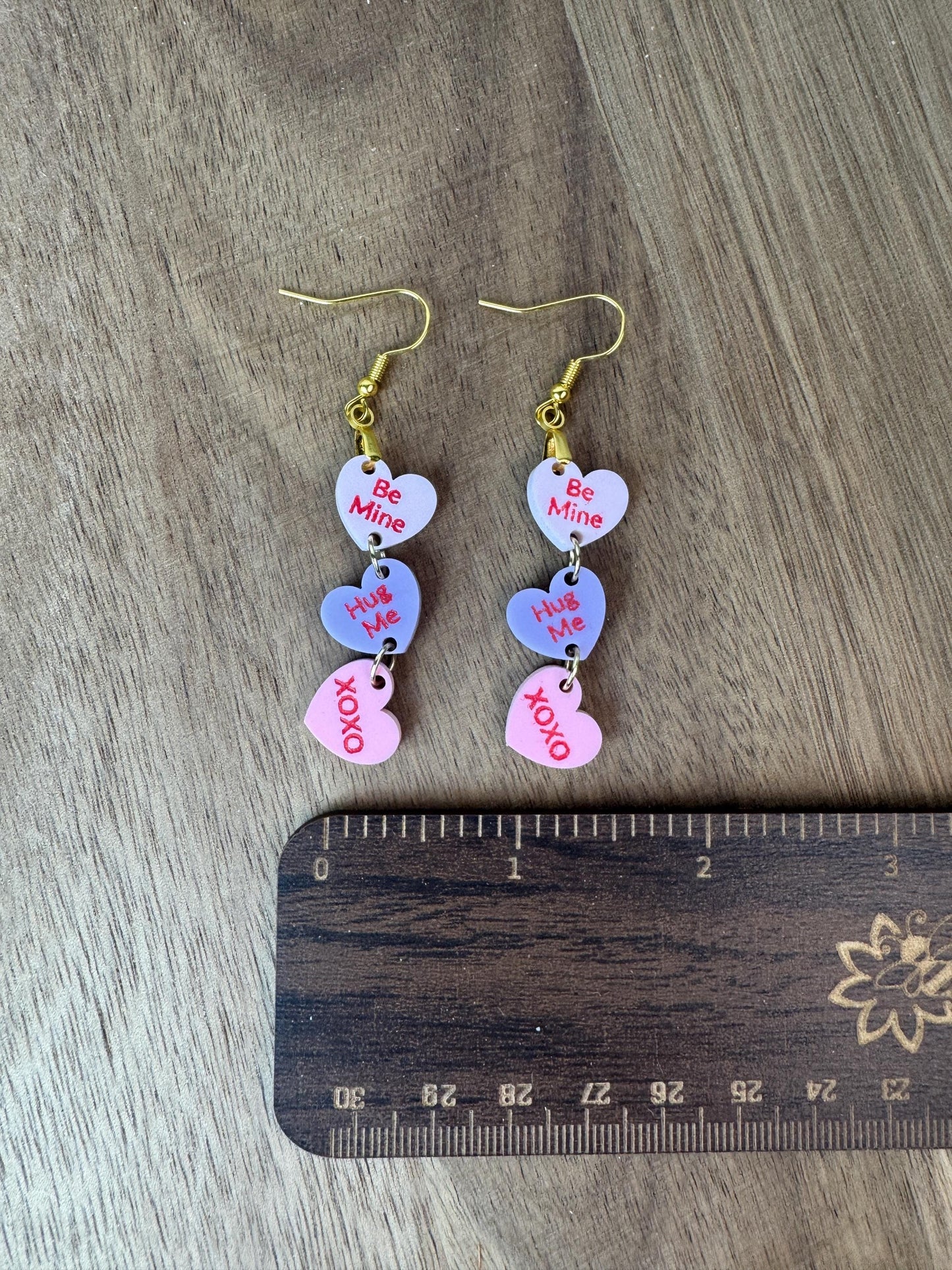 Candy Heart Dangle Earrings | Valentine Jewelry | Be Mine Earrings